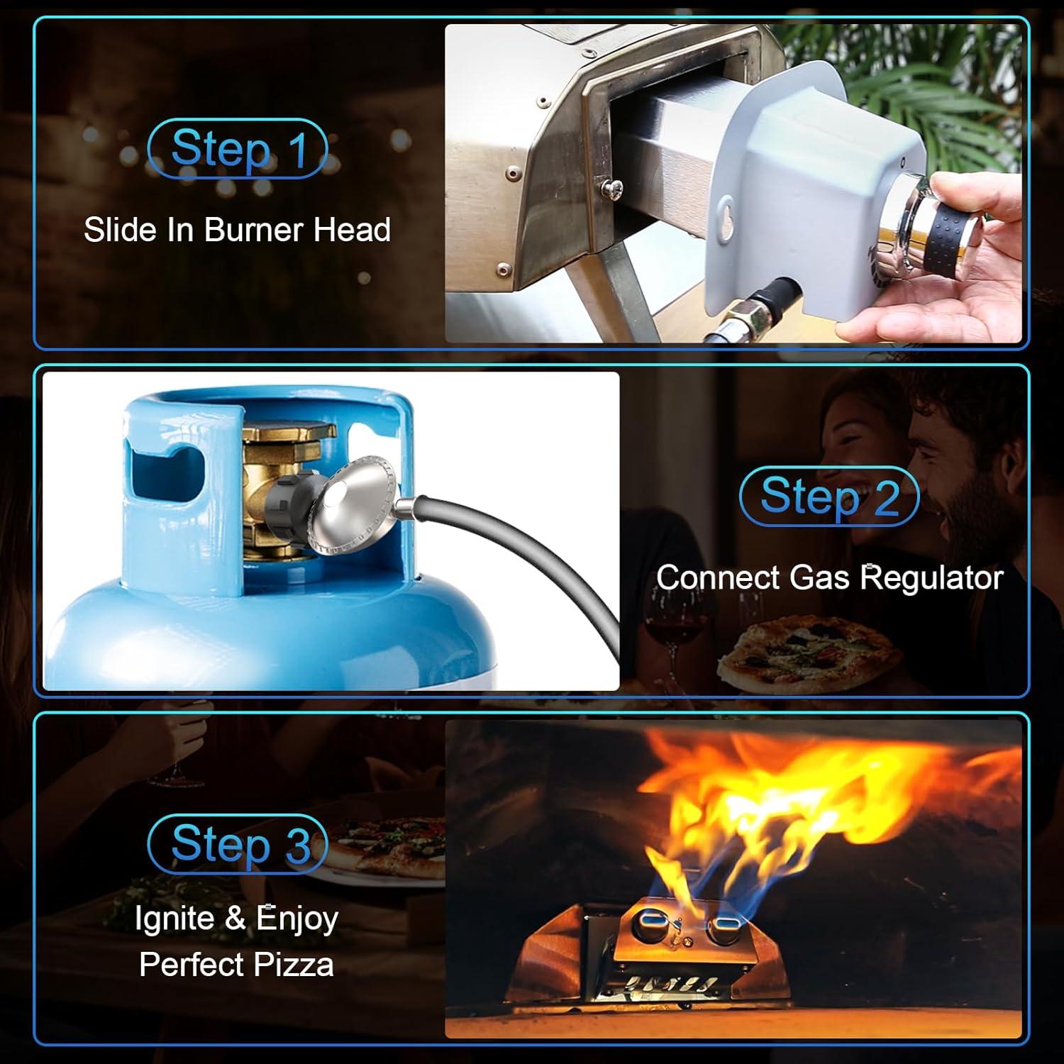 Quemador de Gas Uniflasy para Horno de Pizza Ooni Karu 12