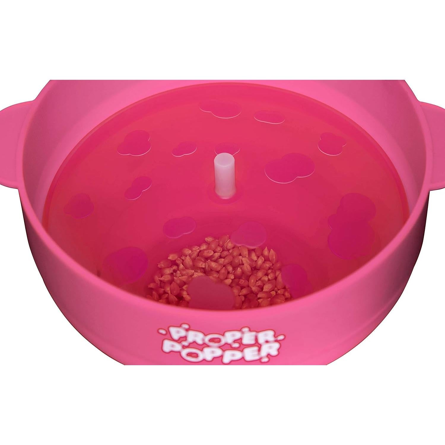 Hacedor de Palomitas Proper Popper Rosa Silicona 15 Tazas Apto Microondas