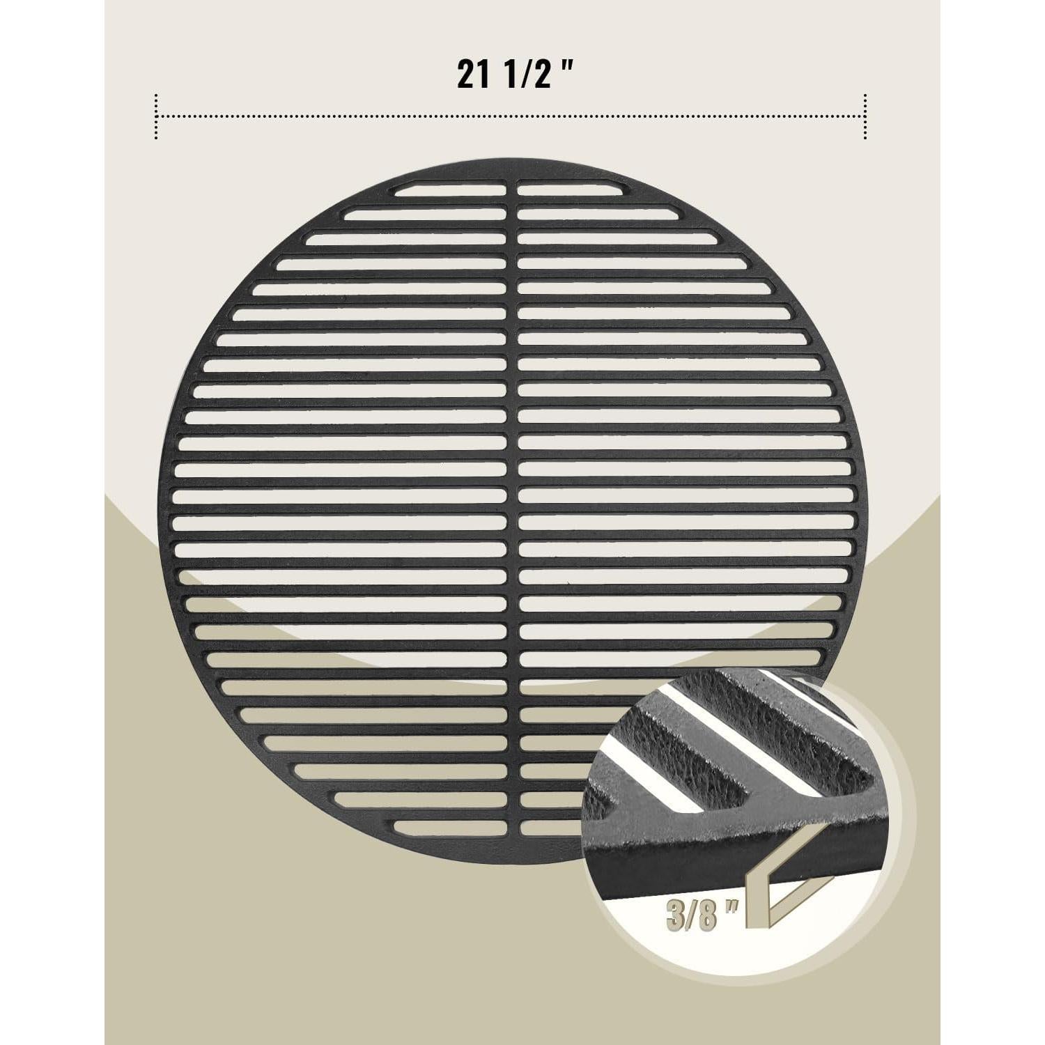 Rejilla de Parrilla de Hierro Fundido OLIGAI 35.5 cm para Carbón