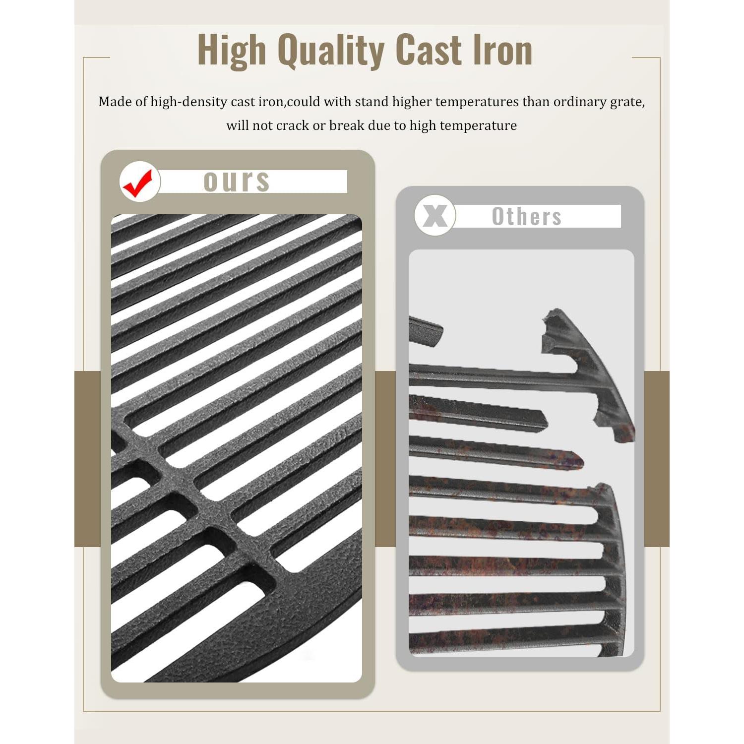 Rejilla de Parrilla de Hierro Fundido OLIGAI 35.5 cm para Carbón