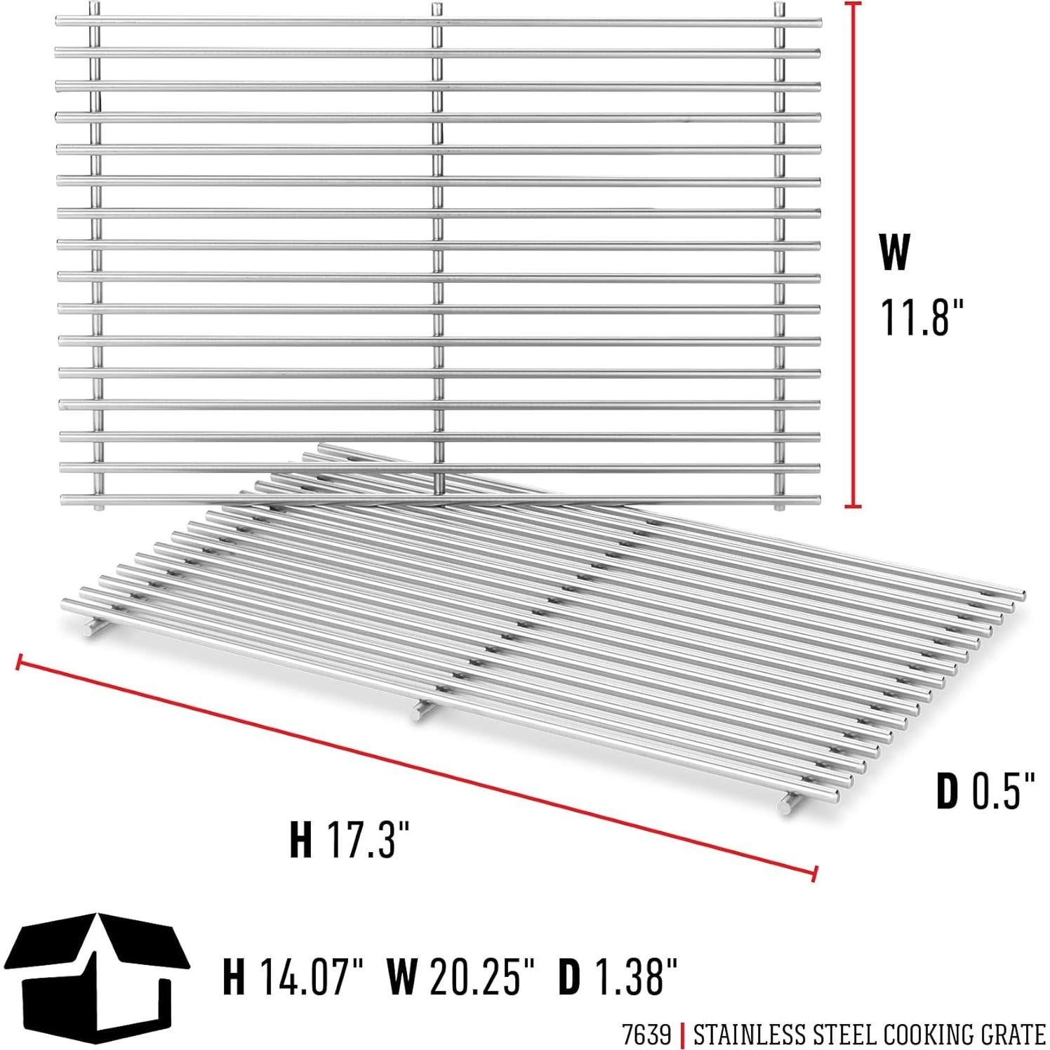 Rejilla de Cocción Acero Inoxidable Weber 7639 Paquete de 2