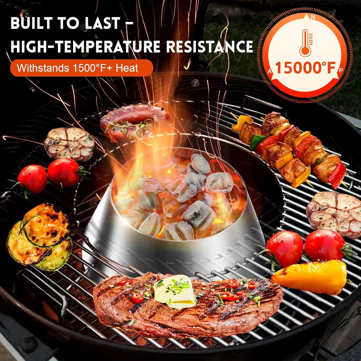 Accesorios de Parrilla de Carbón RUOJAS Acero Inoxidable 30 cm