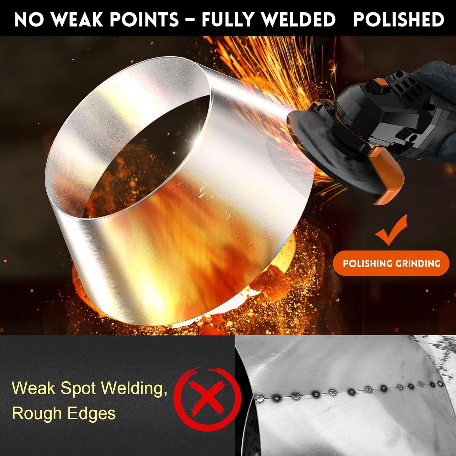 Accesorios de Parrilla de Carbón RUOJAS Acero Inoxidable 30 cm