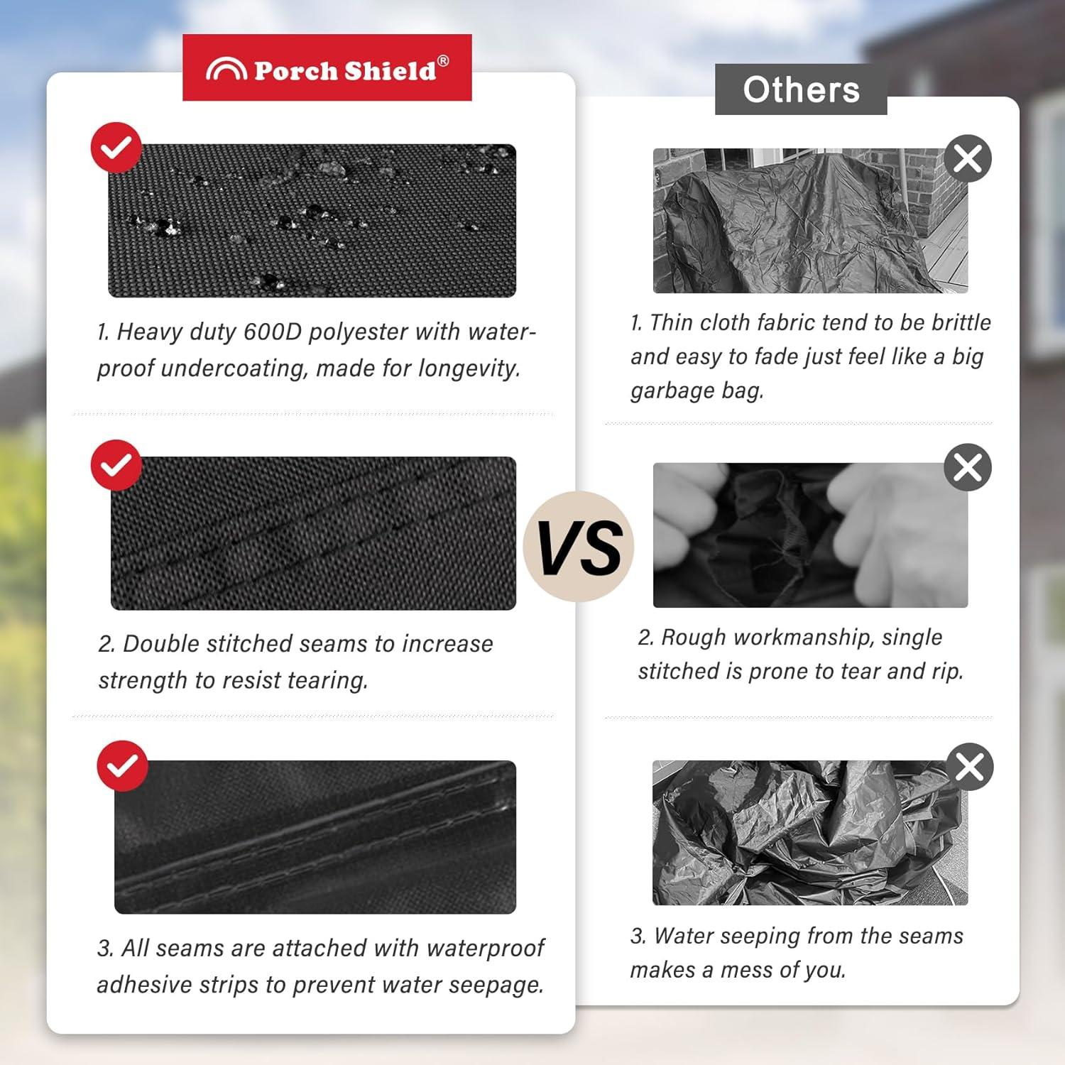 Cubierta de Parrilla de Carbón Porch Shield 68.6 cm Negra