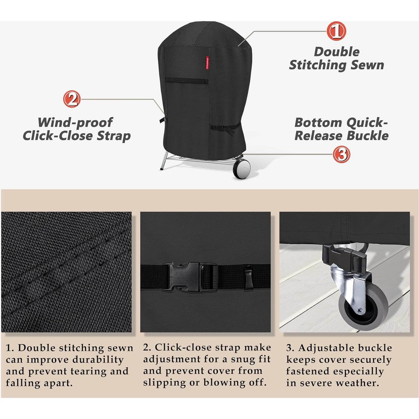 Cubierta de Parrilla de Carbón Porch Shield 68.6 cm Negra