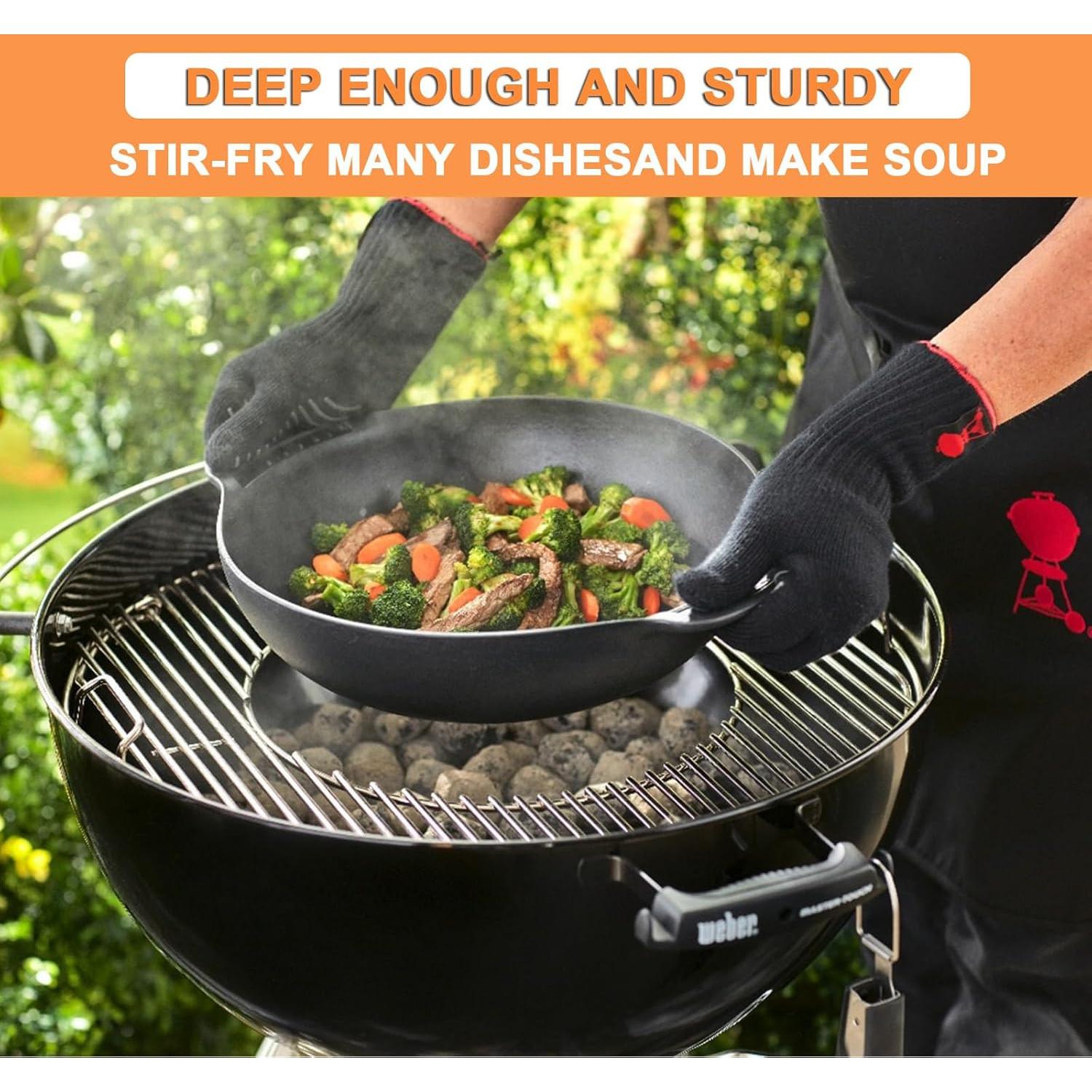 Wok Gourmet BBQ Weber 7425 - Hierro Fundido 5.44 kg