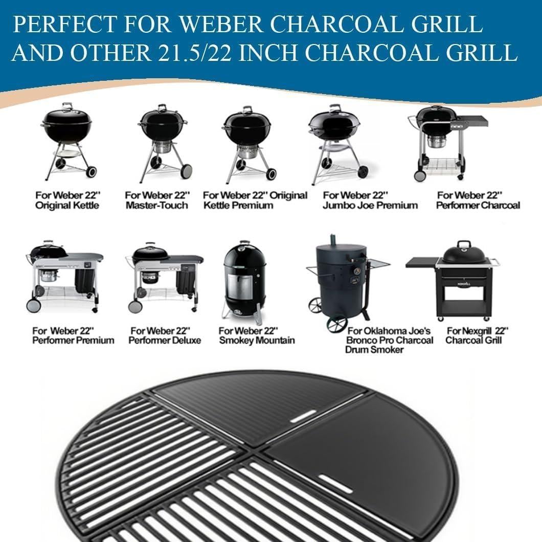 Rejilla de Hierro Fundido Dongftai 54.3 cm para Parrillas 22.5"