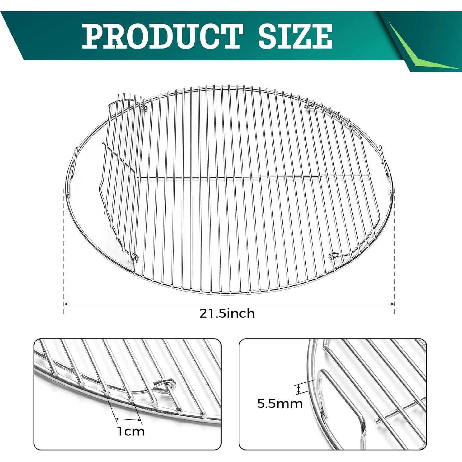 Rejilla Plegable de Acero Inoxidable Wanchao para Parrilla Weber 54.6 cm
