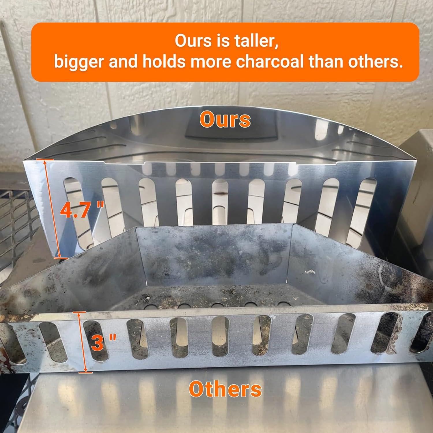 Juego de 2 Soportes de Canasta de Carbón Skyflame 22" y 26"