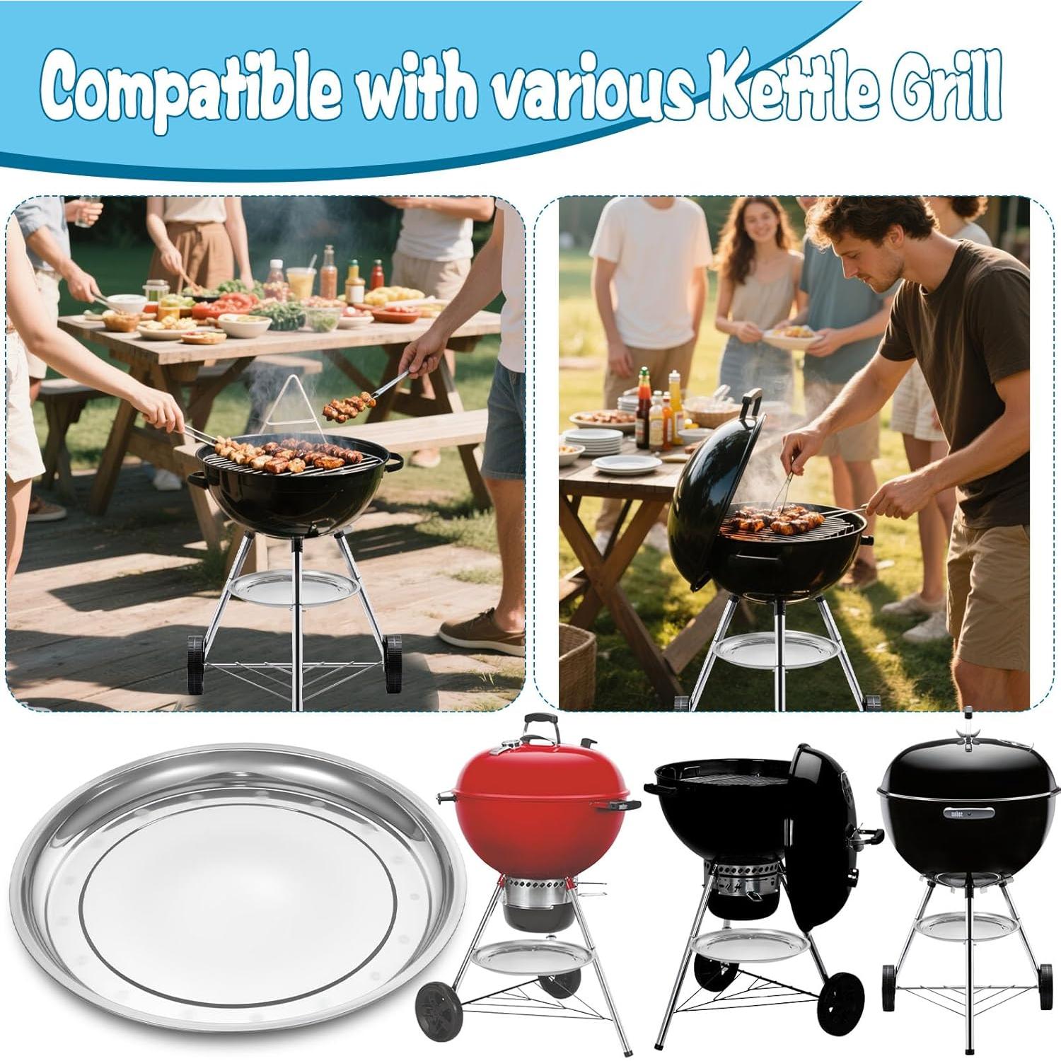 Bandeja para Cenizas de Acero Inoxidable HFYZZ 34.5 cm - 2 Pcs