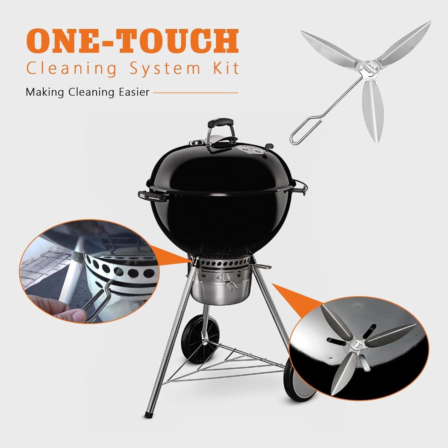 Kit de Limpieza One-Touch Weber 18.5" Plata - YAOAWE