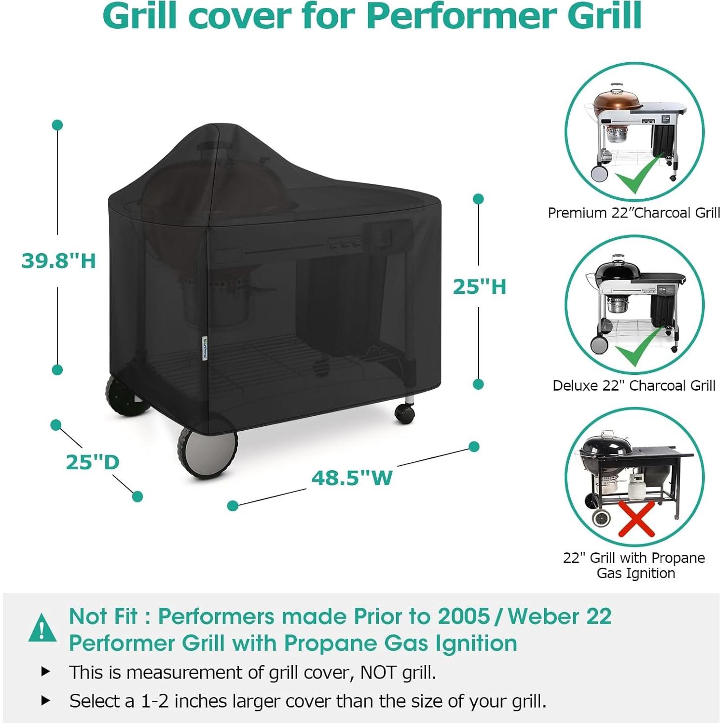 Cubierta de Parrilla Impermeable SunPatio 123x65x101 cm