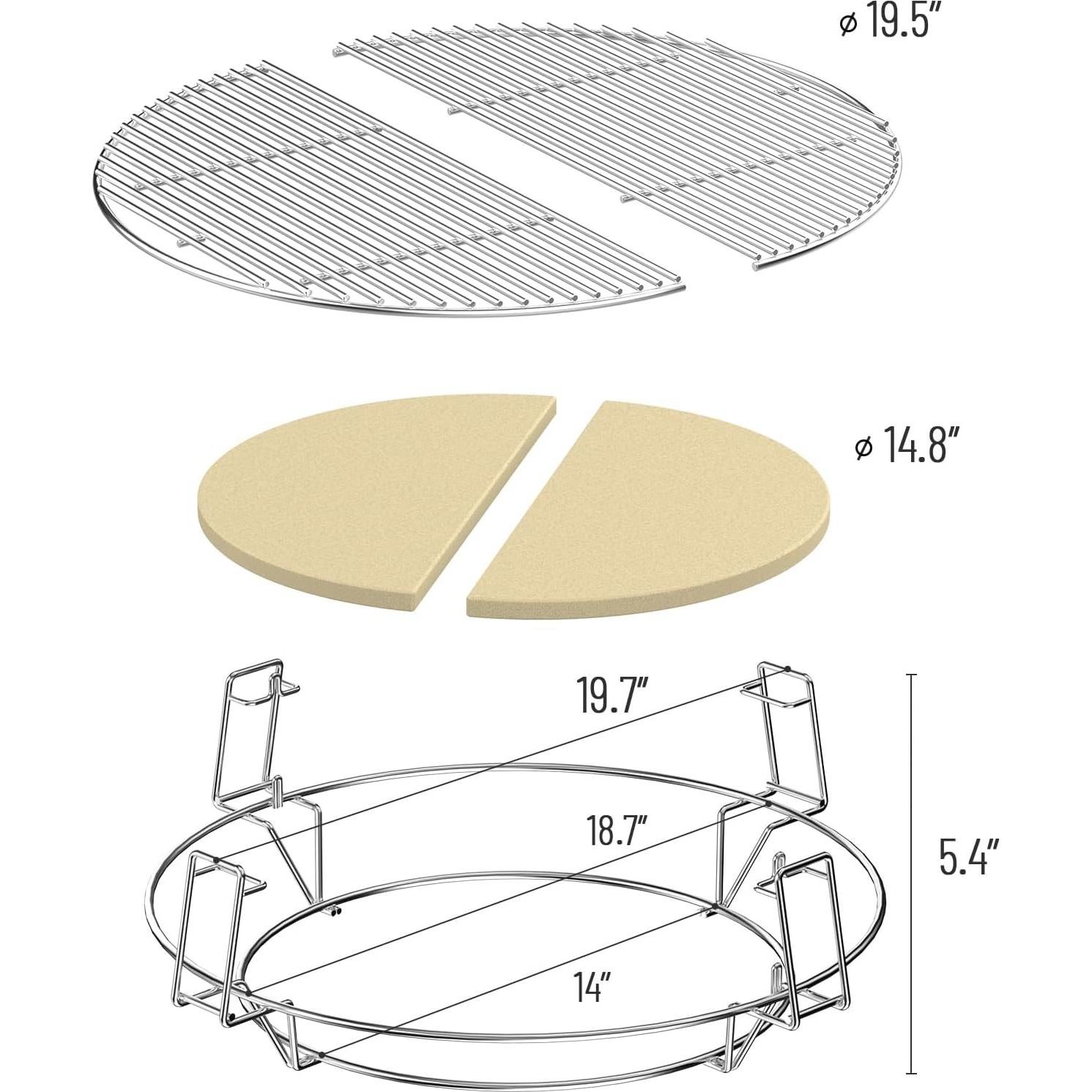 Kit de Rejilla de Cocción Skyflame para Parrillas Kettle 22"