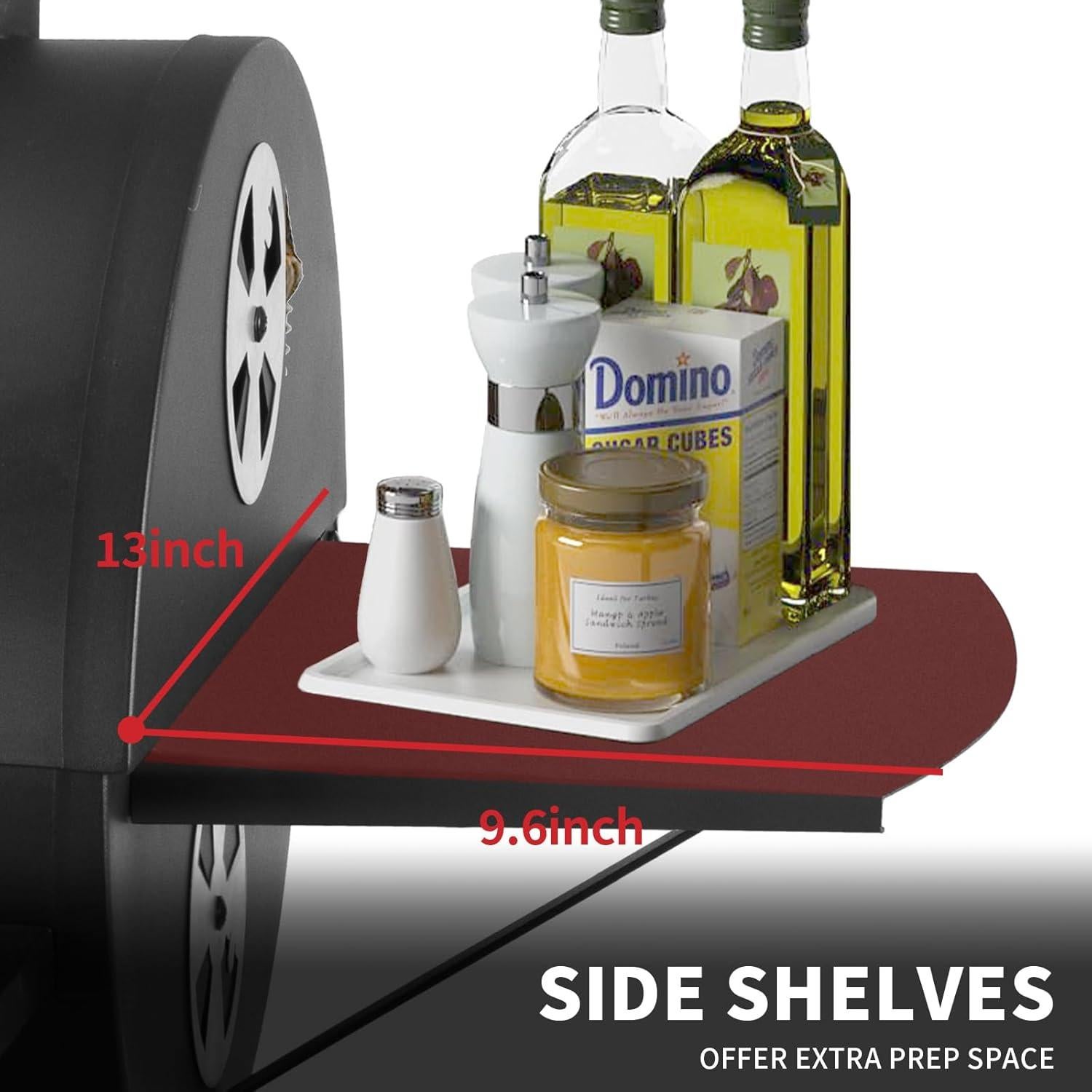 Parrilla de Carbón Kendane CA-30 con Estante Lateral 322.6 cm²