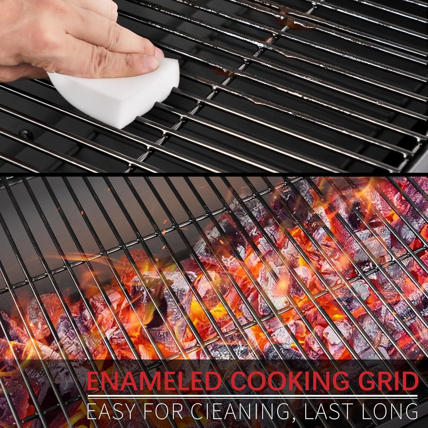 Parrilla de Carbón Kendane CA-30 con Estante Lateral 322.6 cm²