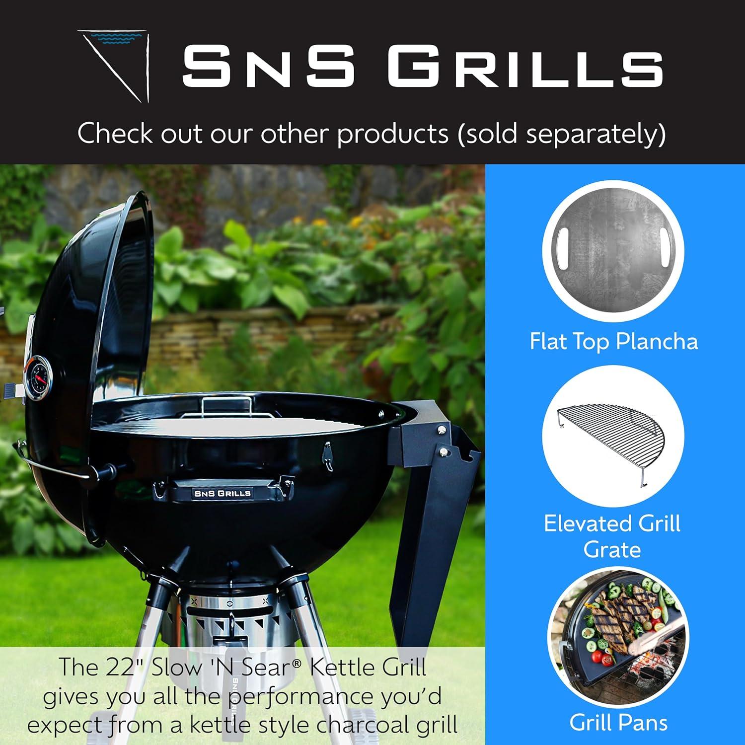 Kit Rotisserie SnS para Parrillas Kettle 22" Acero Inoxidable