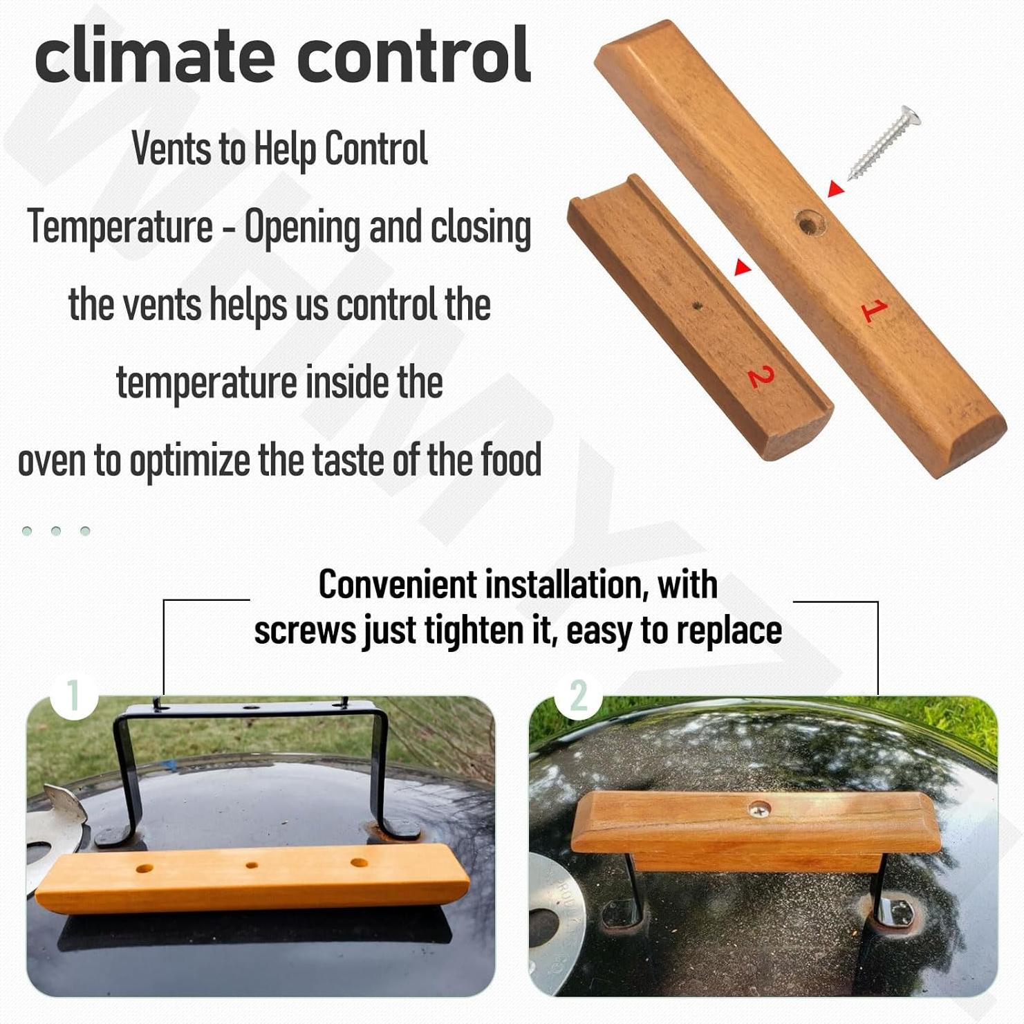 Kit de Compensación 63015 y Mango Madera para Weber 18"