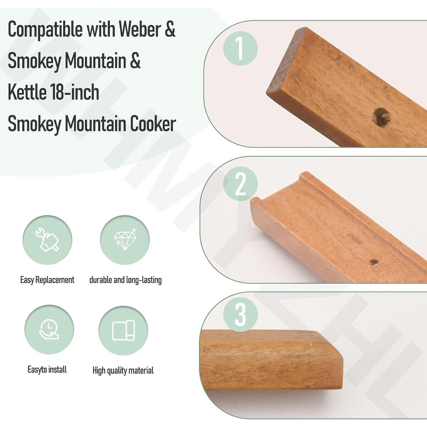 Kit de Compensación 63015 y Mango Madera para Weber 18"