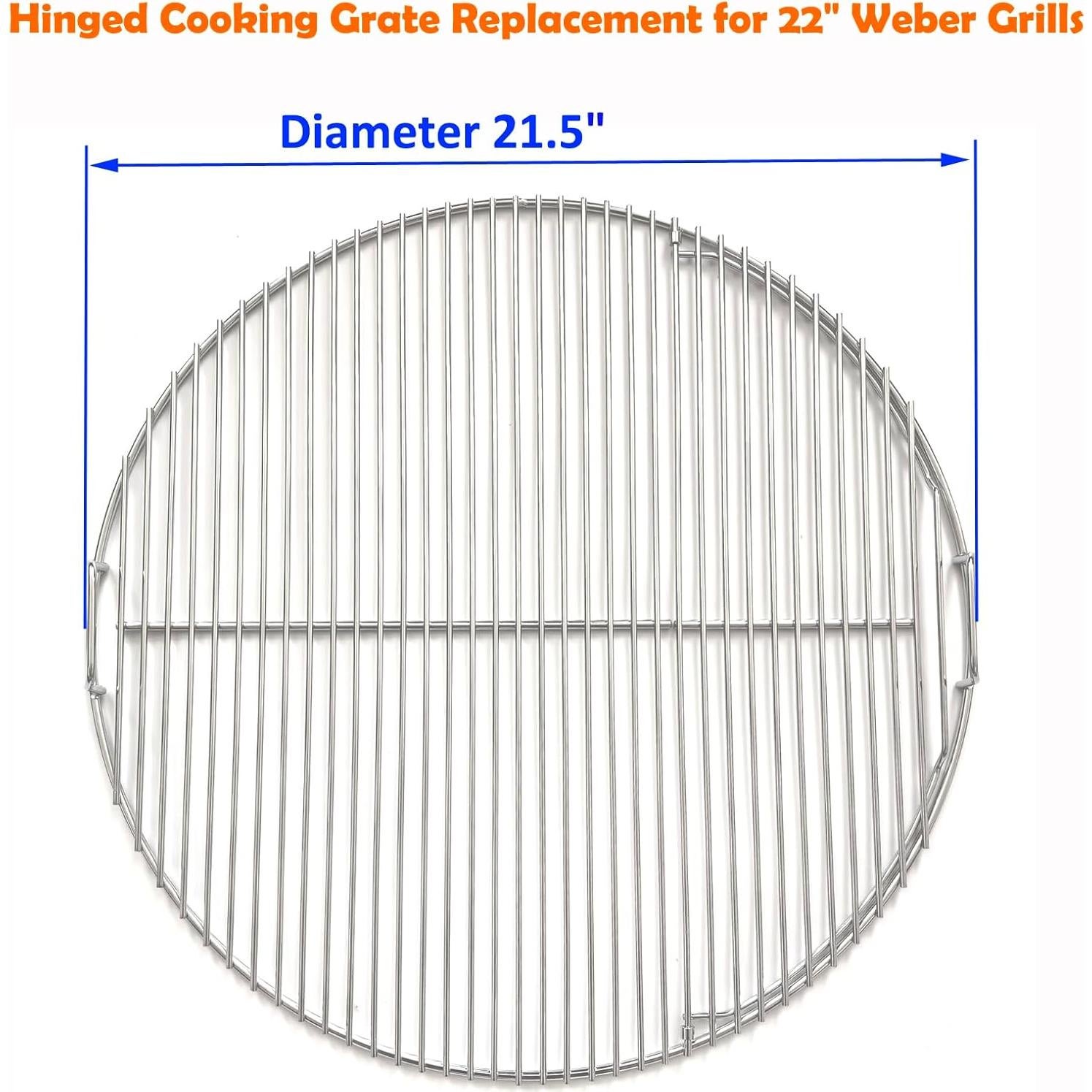 Rejilla de Parrilla GRILLJOB 22" Acero Inoxidable 304 Bisagra