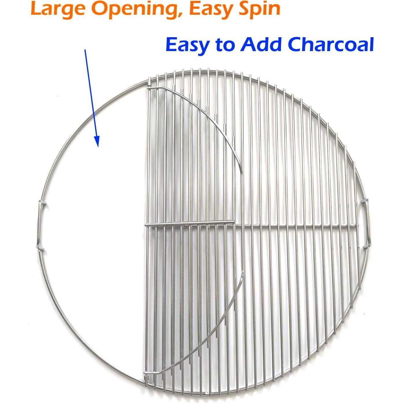 Rejilla de Parrilla GRILLJOB 22" Acero Inoxidable 304 Bisagra