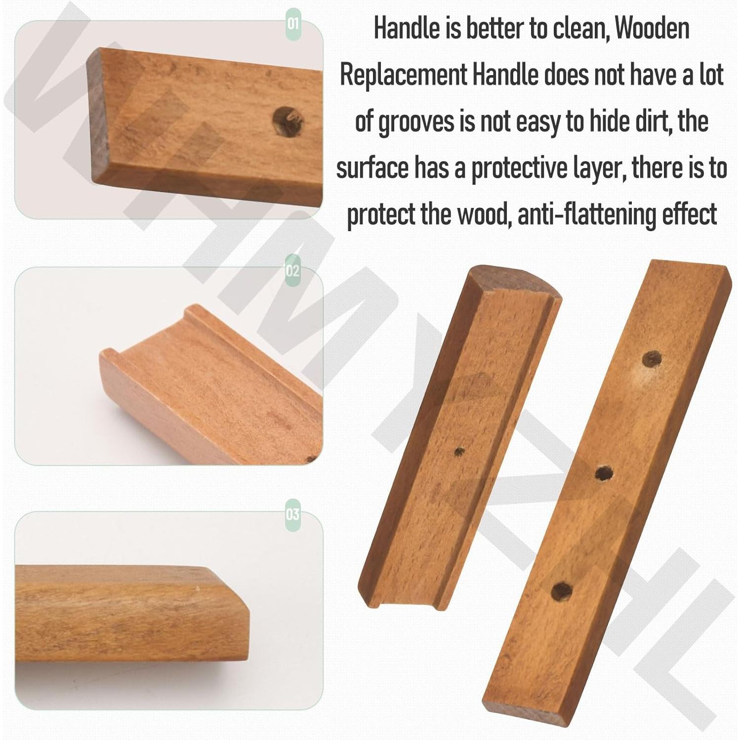 Mango de Madera Repuesto WHMYZHL para Parrilla Weber - 2 Piezas