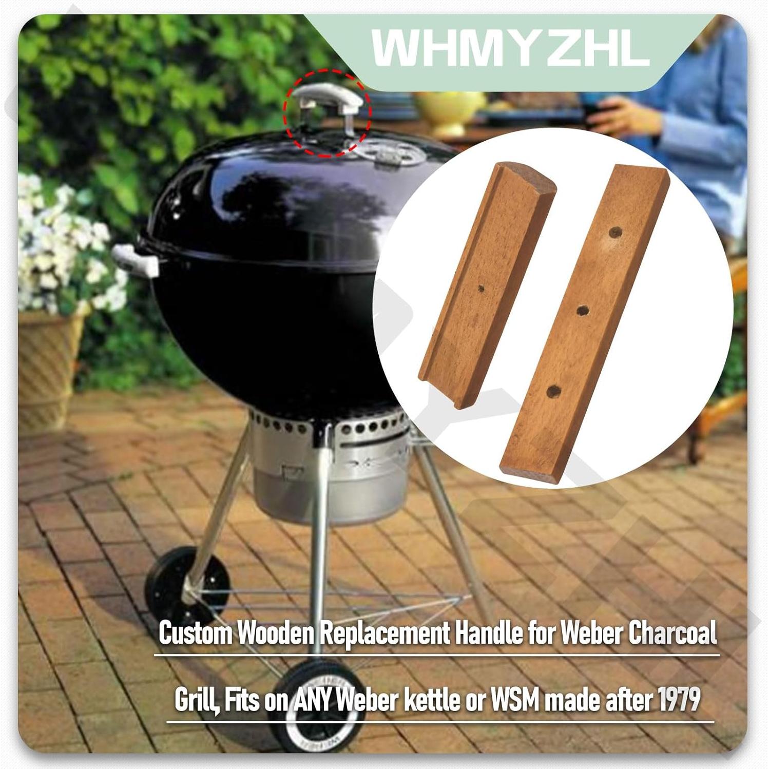 Mango de Madera Repuesto WHMYZHL para Parrilla Weber - 2 Piezas