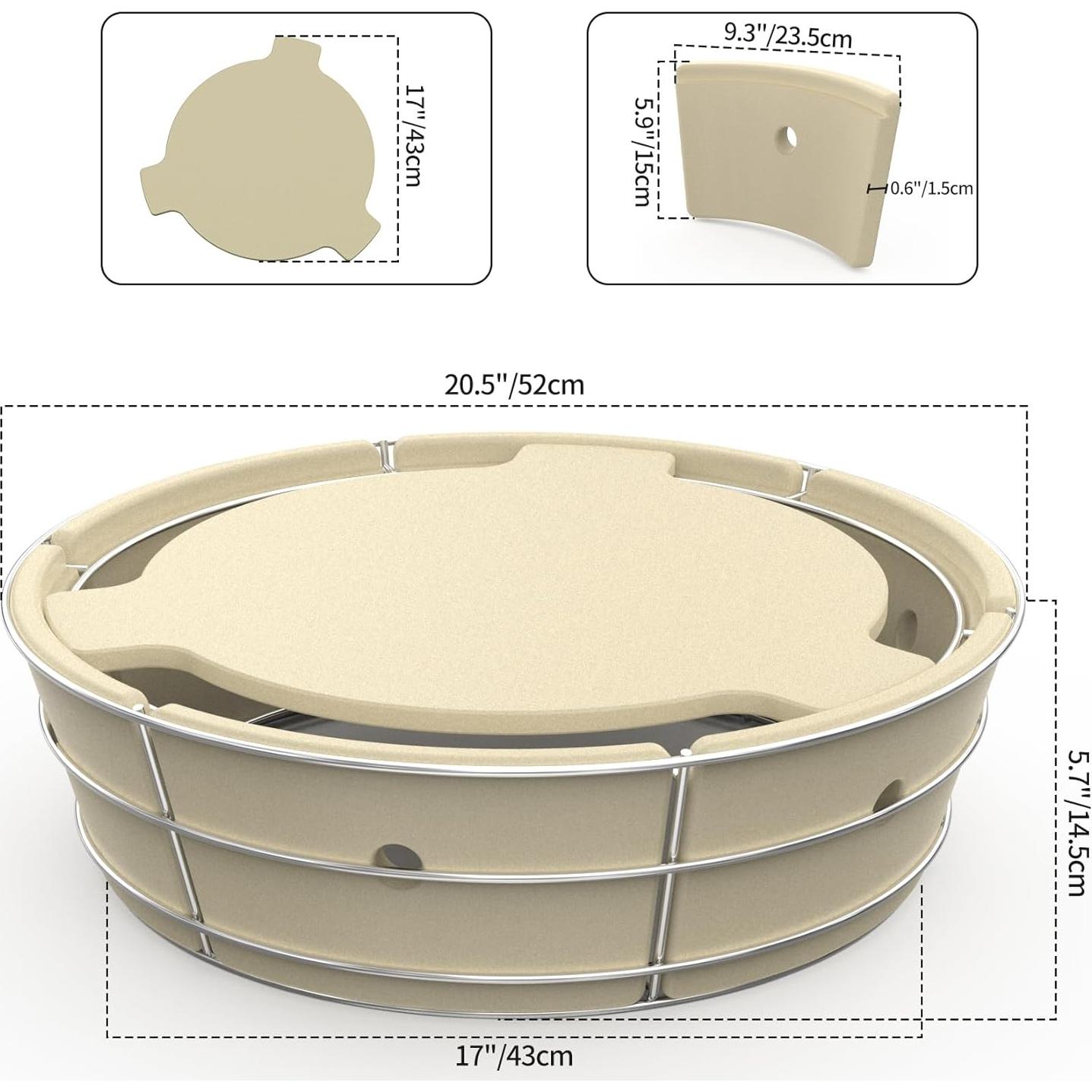 Canasta de Ceniza Acero Inoxidable Solo Fuego 52 cm para Parrilla Weber