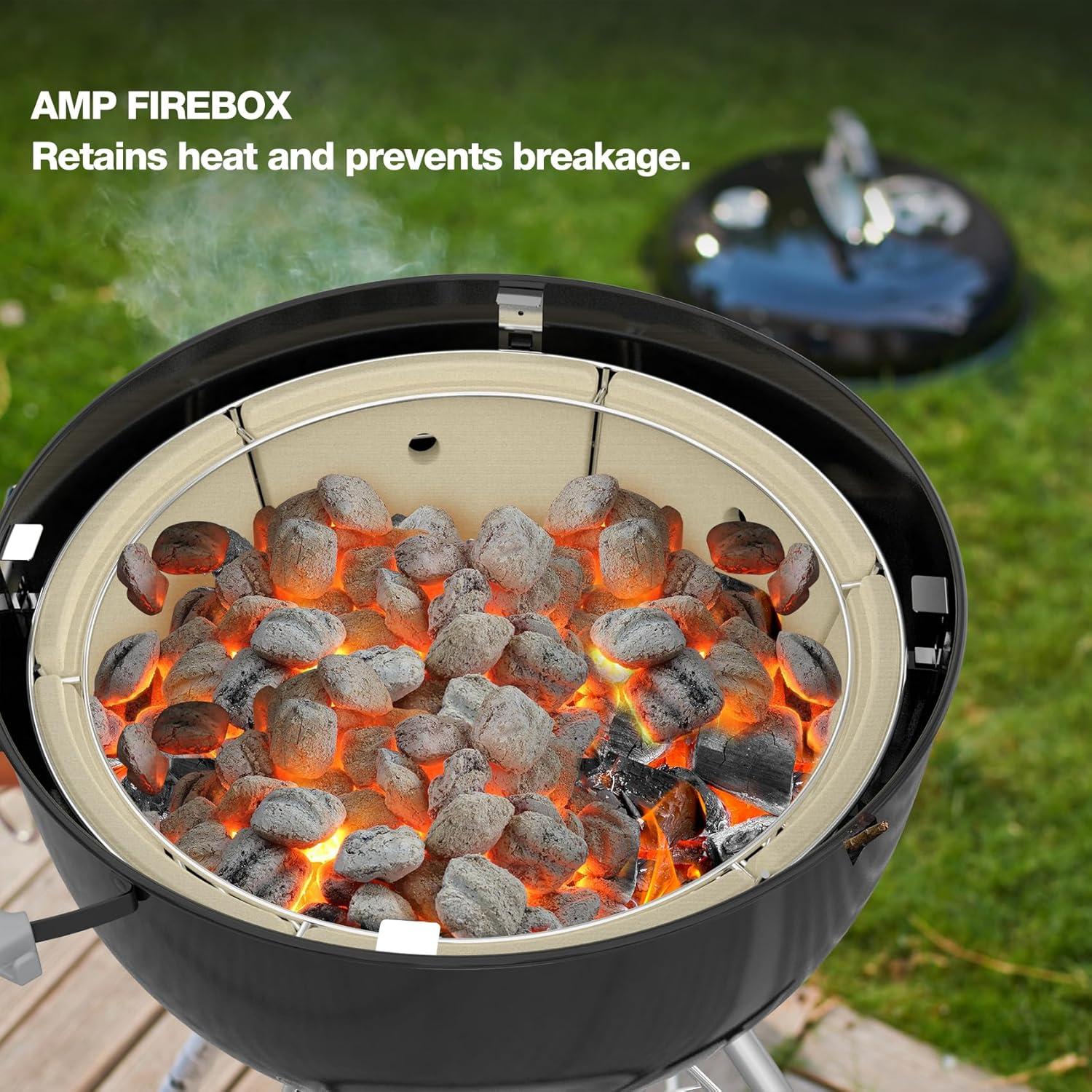 Canasta de Ceniza Acero Inoxidable Solo Fuego 52 cm para Parrilla Weber