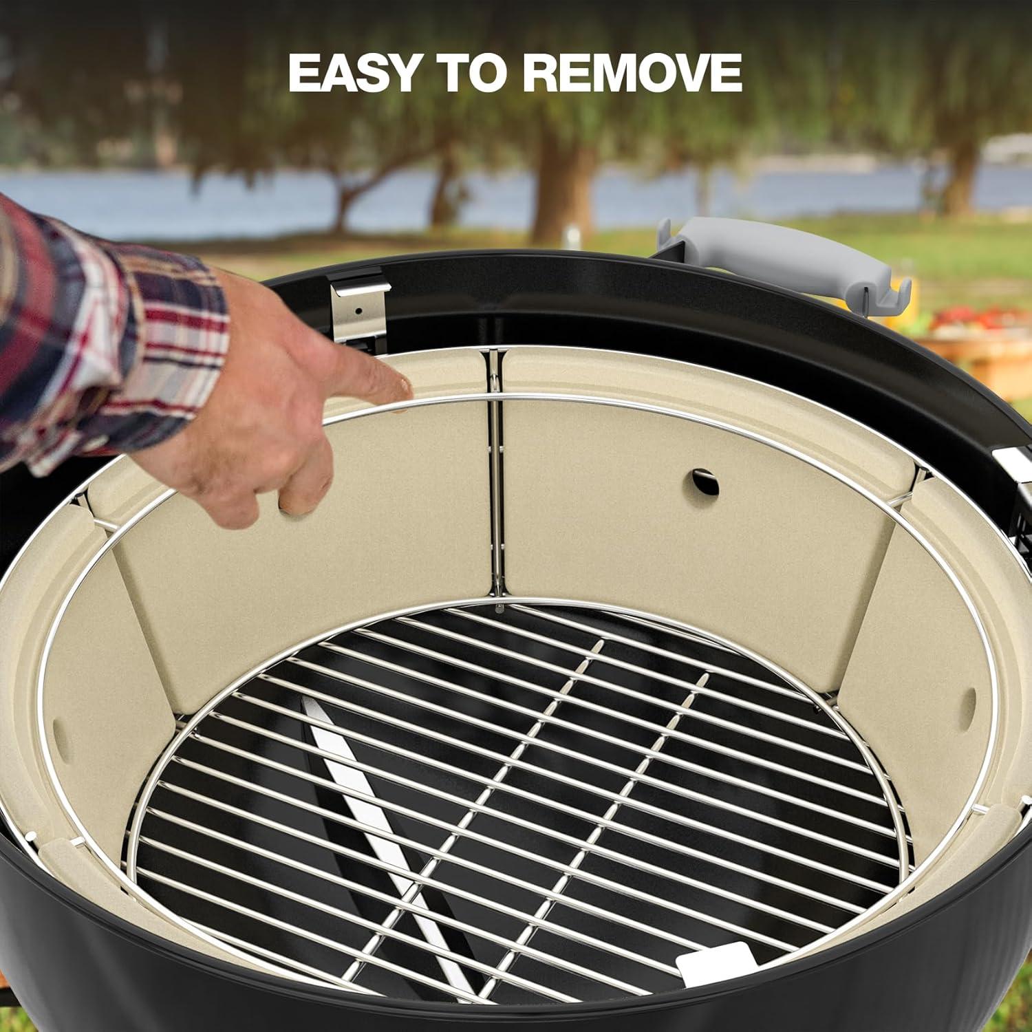 Canasta de Ceniza Acero Inoxidable Solo Fuego 52 cm para Parrilla Weber