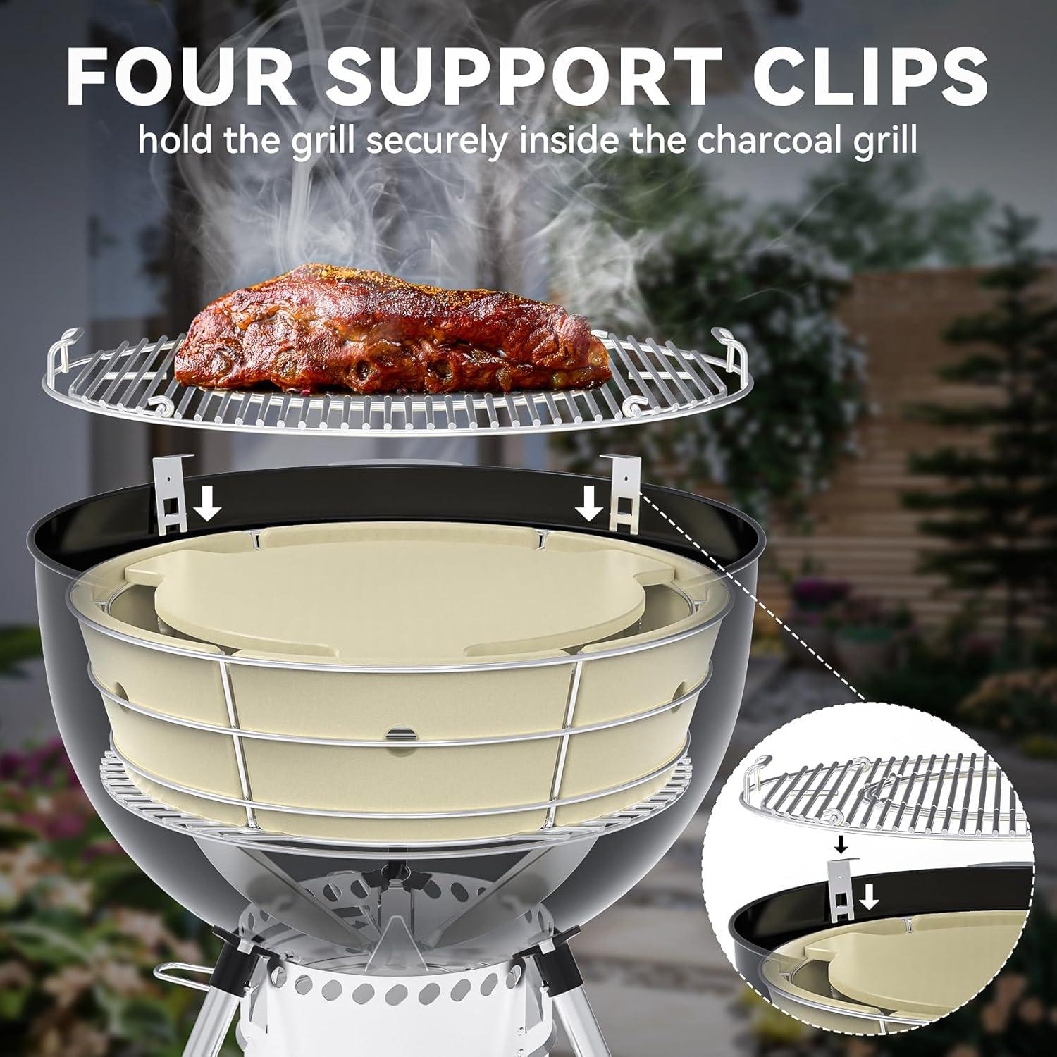 Canasta de Ceniza Acero Inoxidable Solo Fuego 52 cm para Parrilla Weber