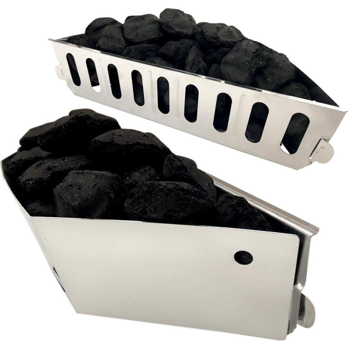 Cesta de Carbón Inoxidable Grillvana para Parrilla Kettle 22"