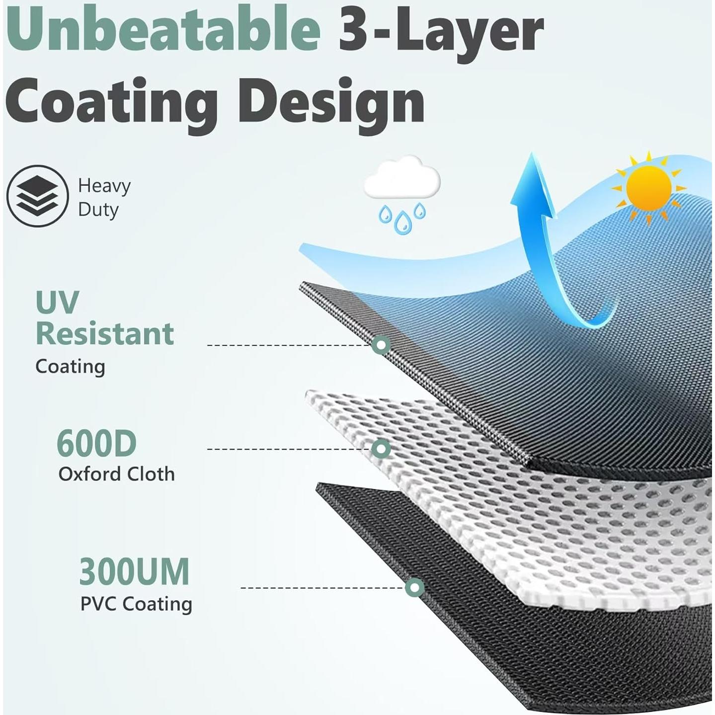 Cubierta para Parrilla HomWanna 75 Pulgadas Impermeable