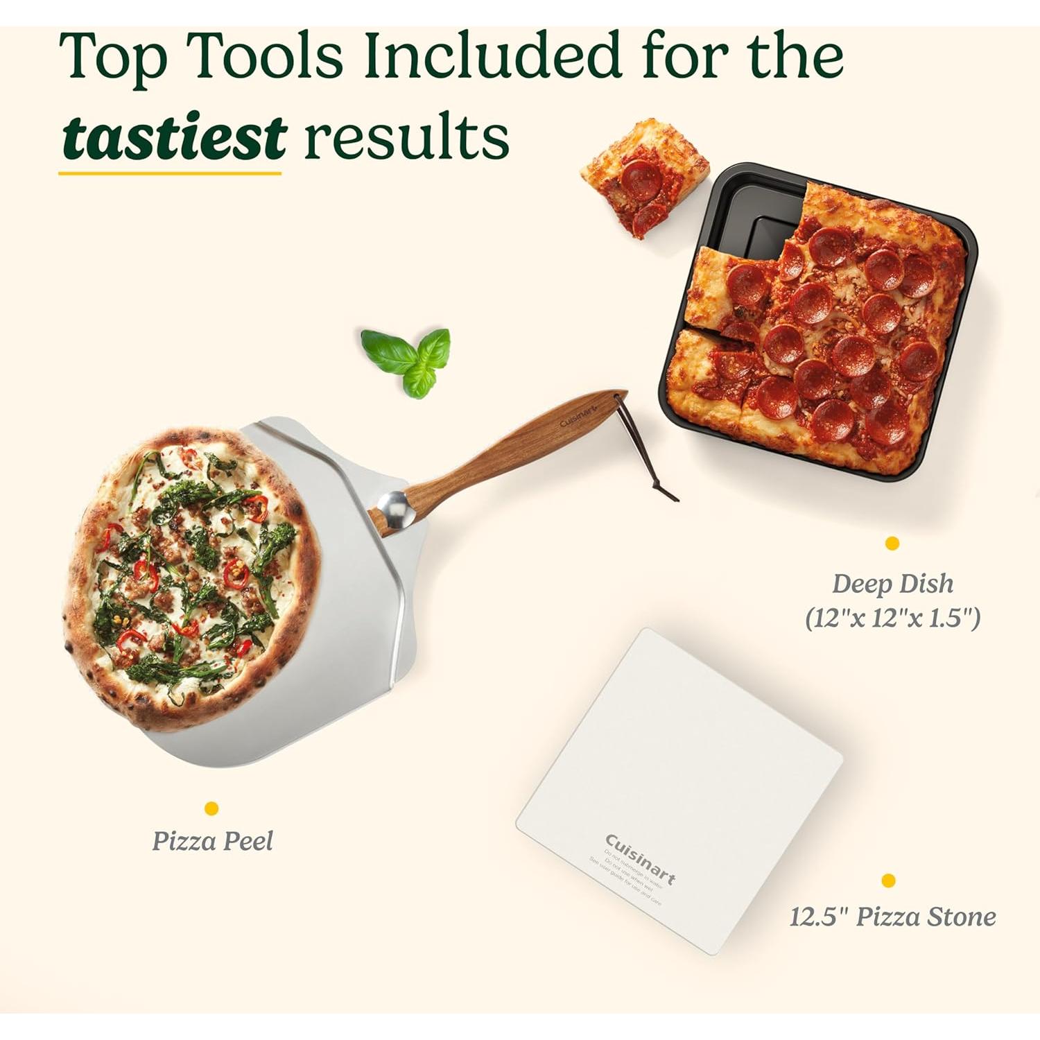 Horno de Pizza Cuisinart CPZ-120 Acero Inoxidable 30 cm