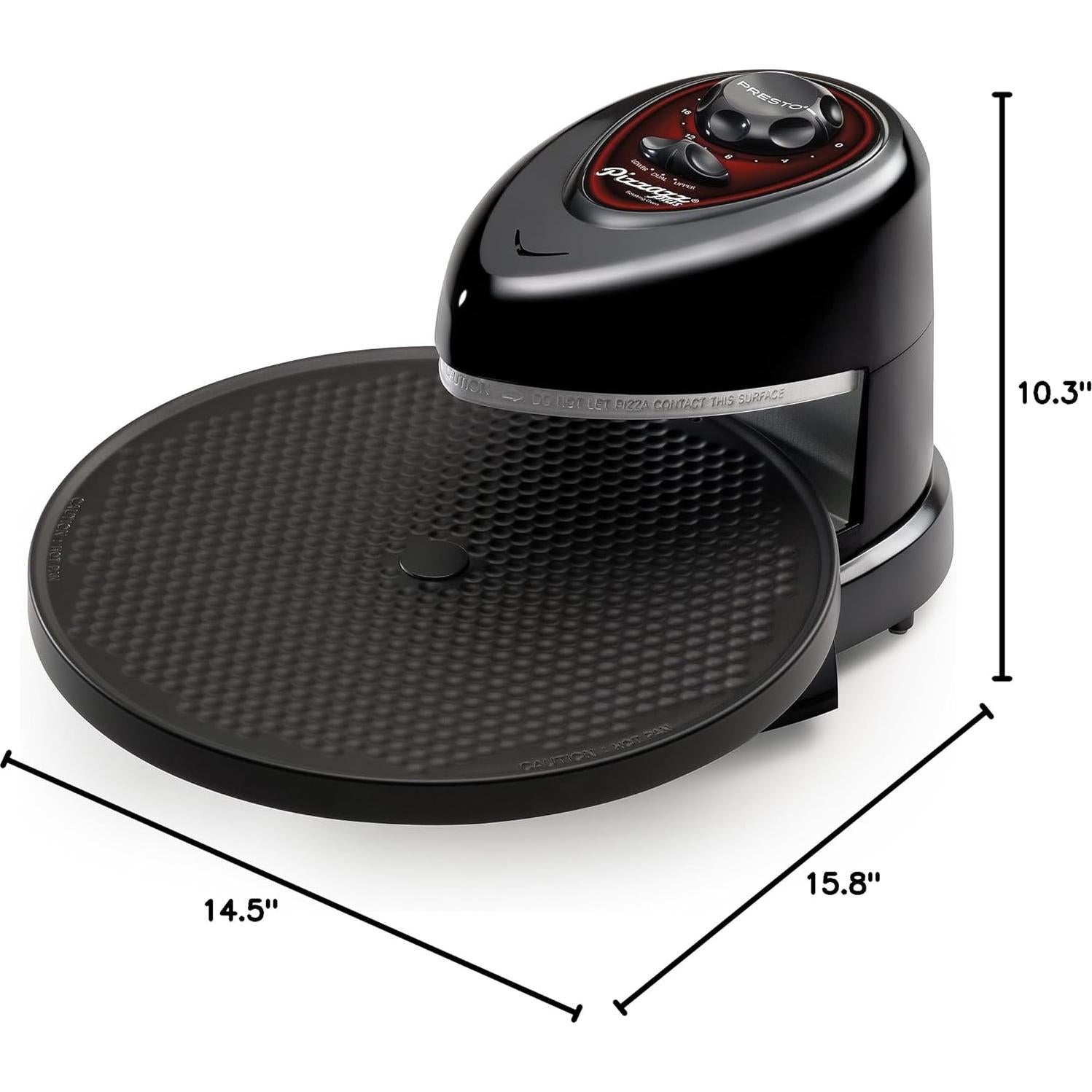 Horno Rotatorio Presto Pizzazz Plus 30cm Negro 1235W