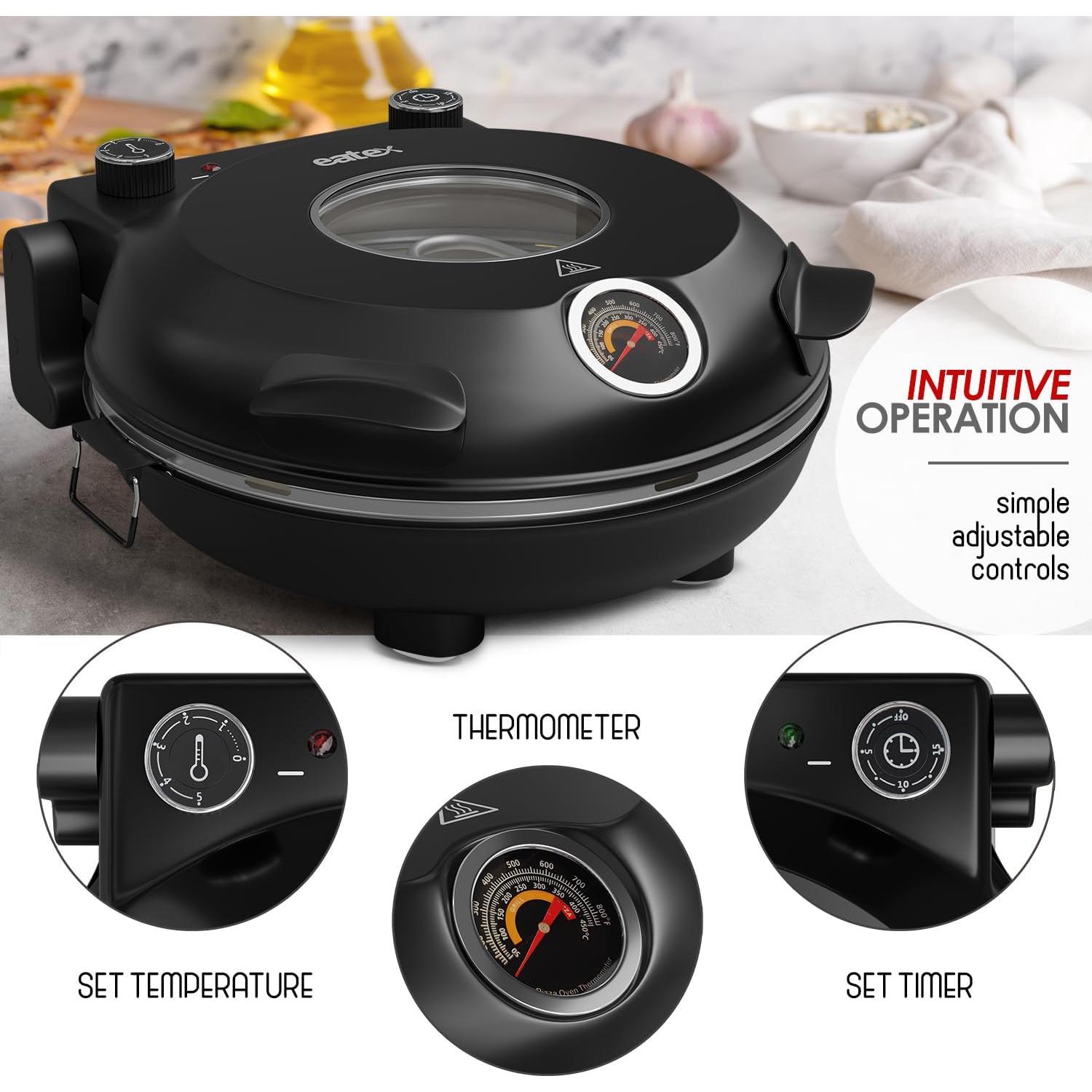 Horno Eléctrico para Pizza Eatex 12" - Temperatura 421°C