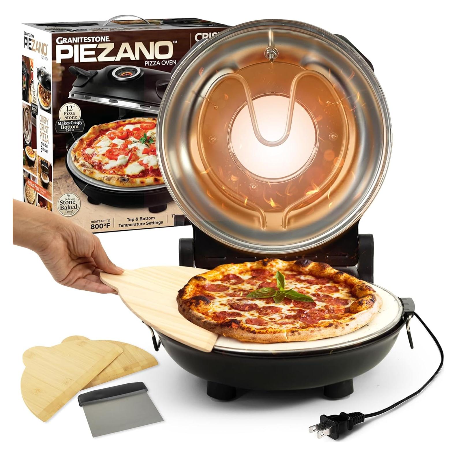 Horno de Pizza Eléctrico Piezano 30.48 cm Granitestone 427°C