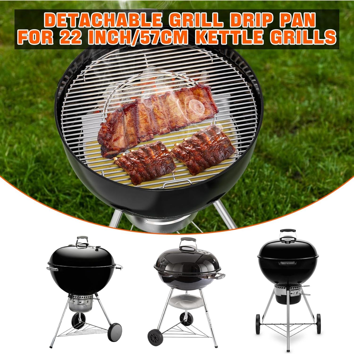 Bandeja de Goteo Desmontable Onlyfire para Parrillas Weber 22"