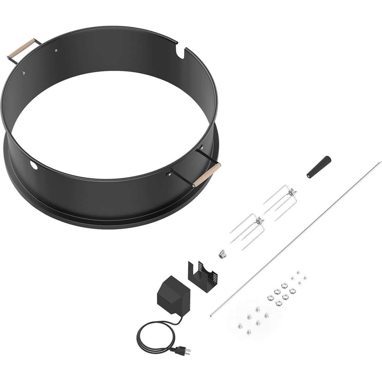 Kit Parrilla Rotisserie Keesha para Pollo 22" Acero Inoxidable