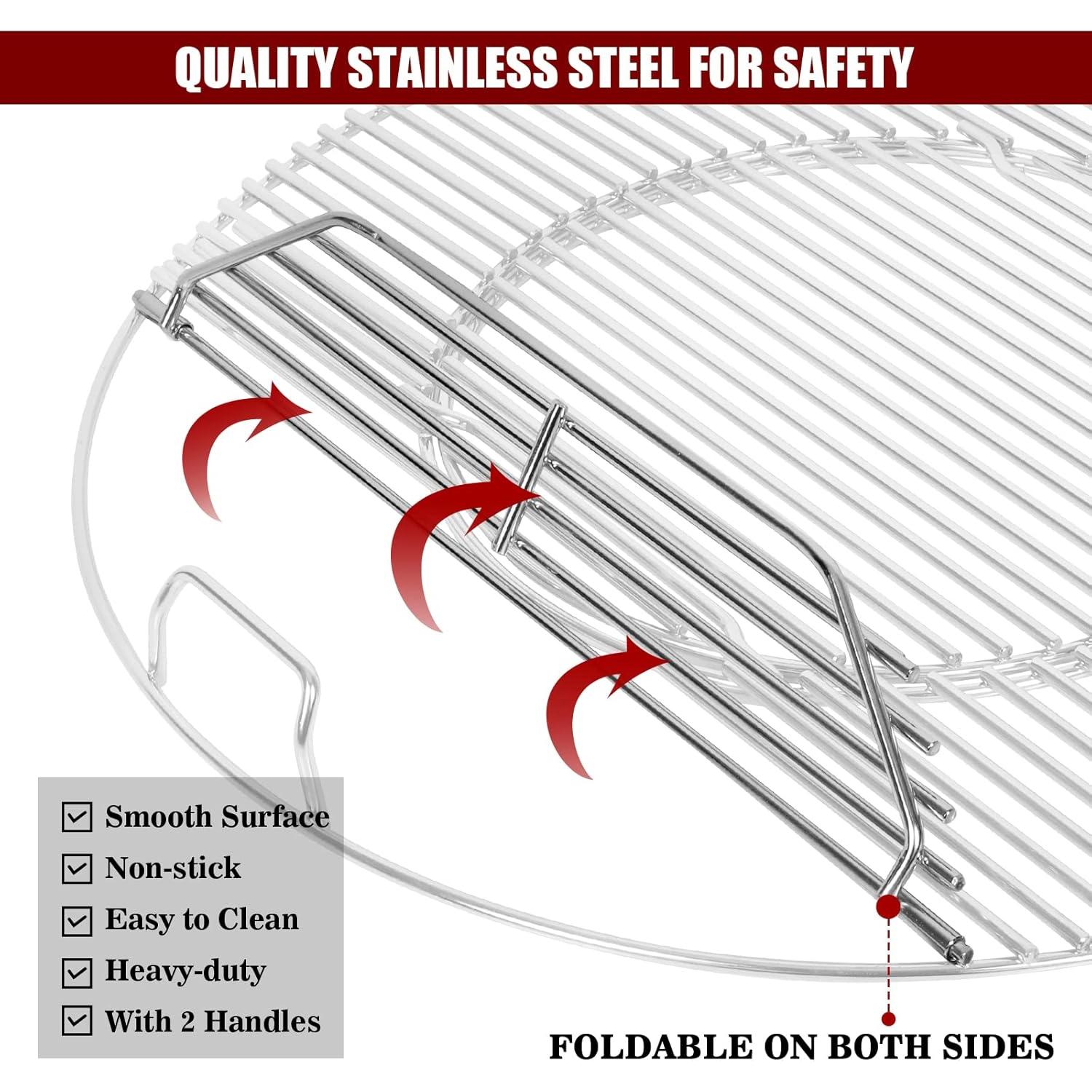 Parrilla de Cocina con Bisagra KAMaster 21.5" Acero Inoxidable