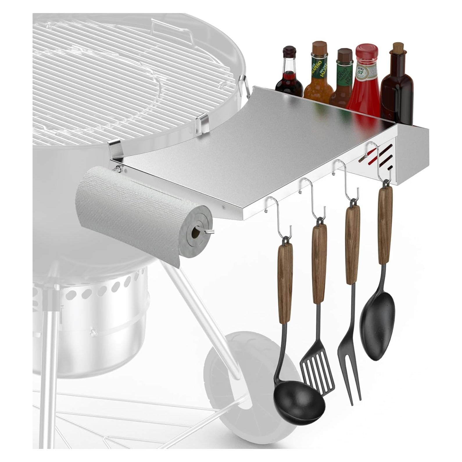 Mesa Lateral de Parrilla Skyflame de Acero Inoxidable 35.5x15.2cm