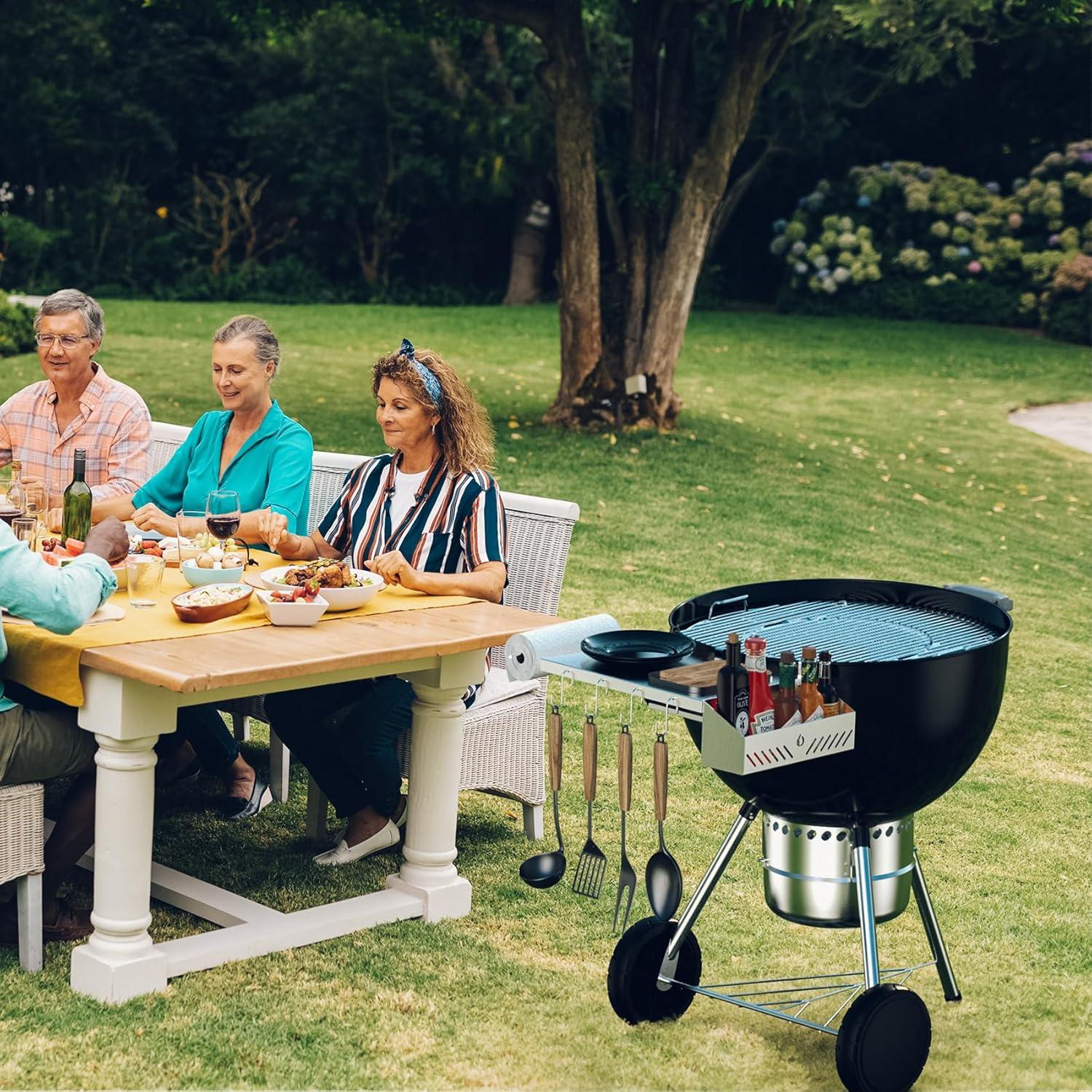 Mesa Lateral de Parrilla Skyflame de Acero Inoxidable 35.5x15.2cm