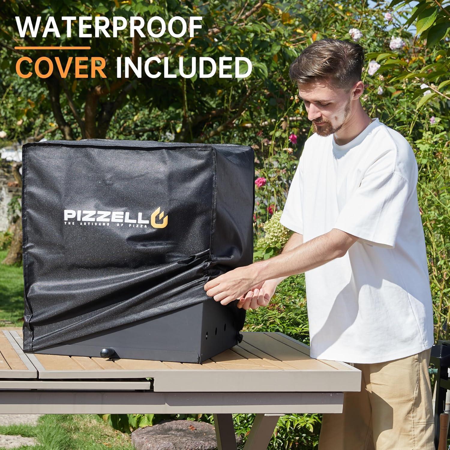 Horno de Pizza 4 en 1 PIZZELLO 16" con Piedra y Paleta