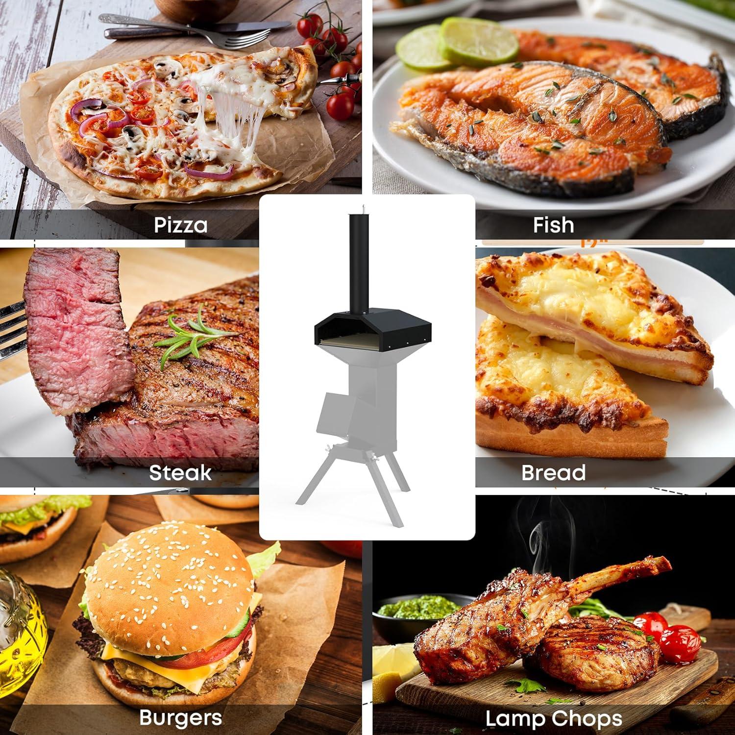 Horno de Pizza Exterior Stanbroil 35x36.3 cm Leña