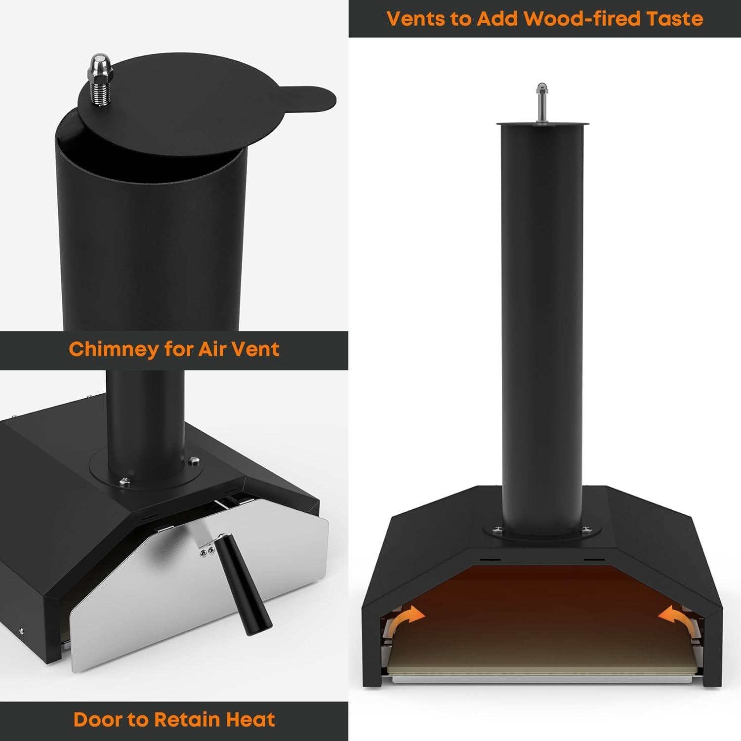 Horno de Pizza Exterior Stanbroil 35x36.3 cm Leña