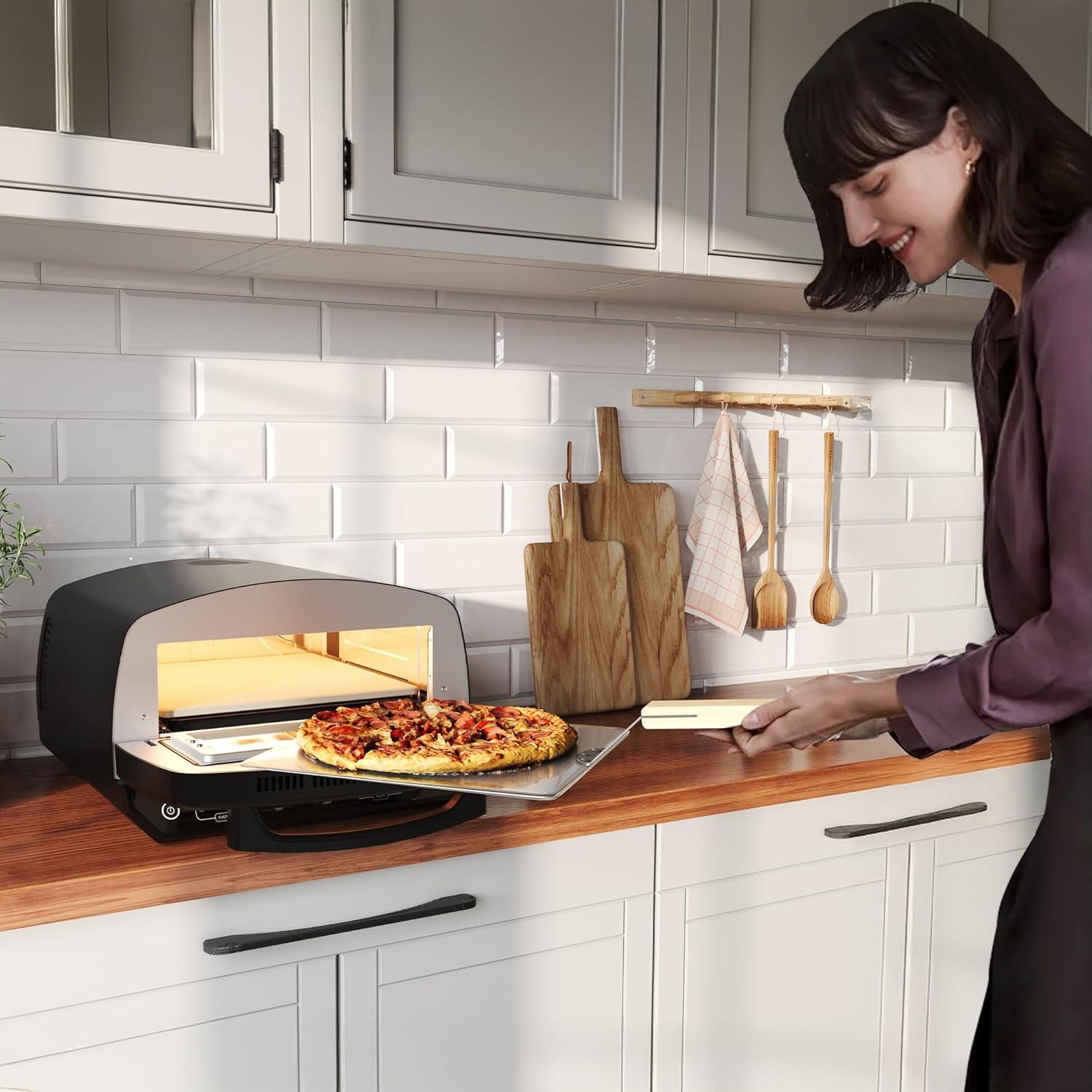 Horno de Pizza Eléctrico BLATOMIC 33 cm Acero Inoxidable 454°C