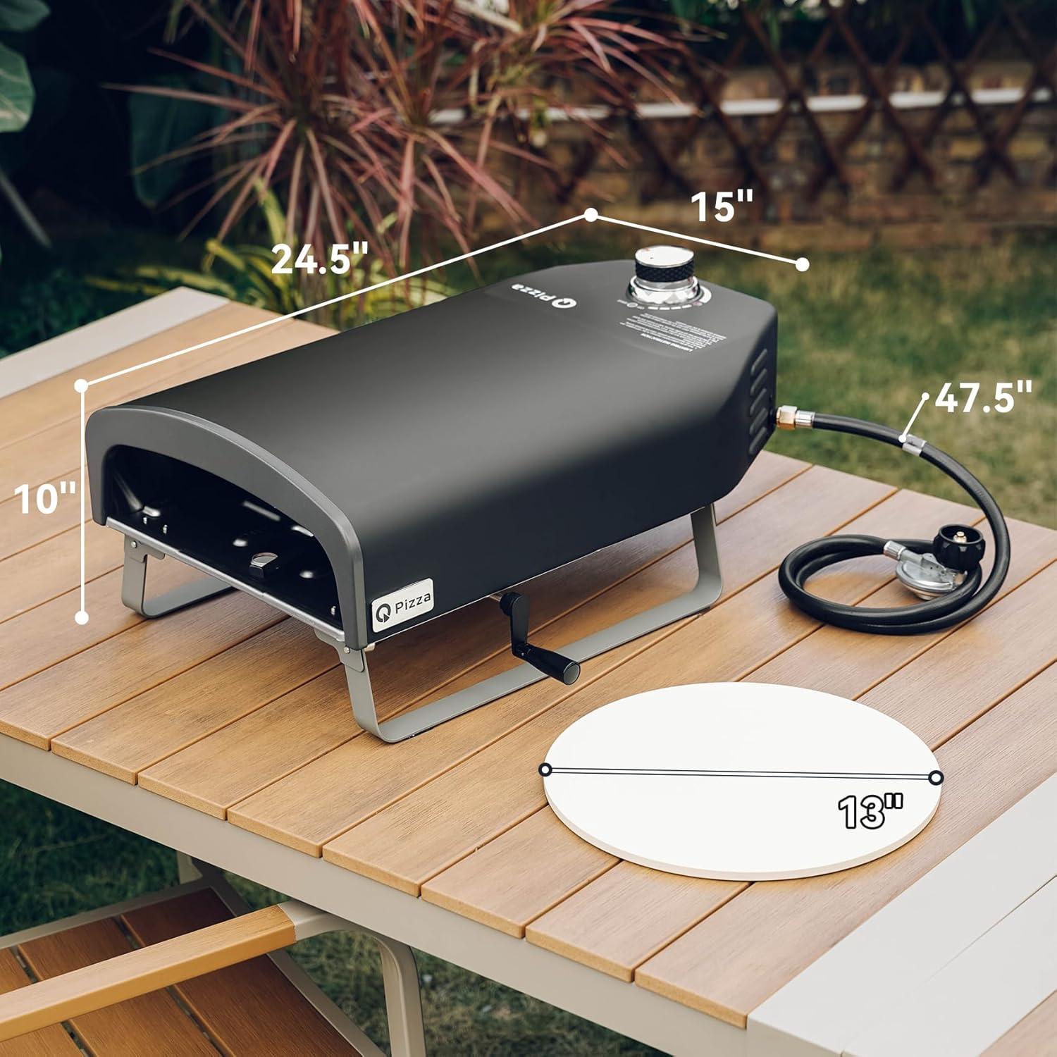 Horno de Pizza Portátil Q Pizza PS104 a Gas con Piedra 33cm