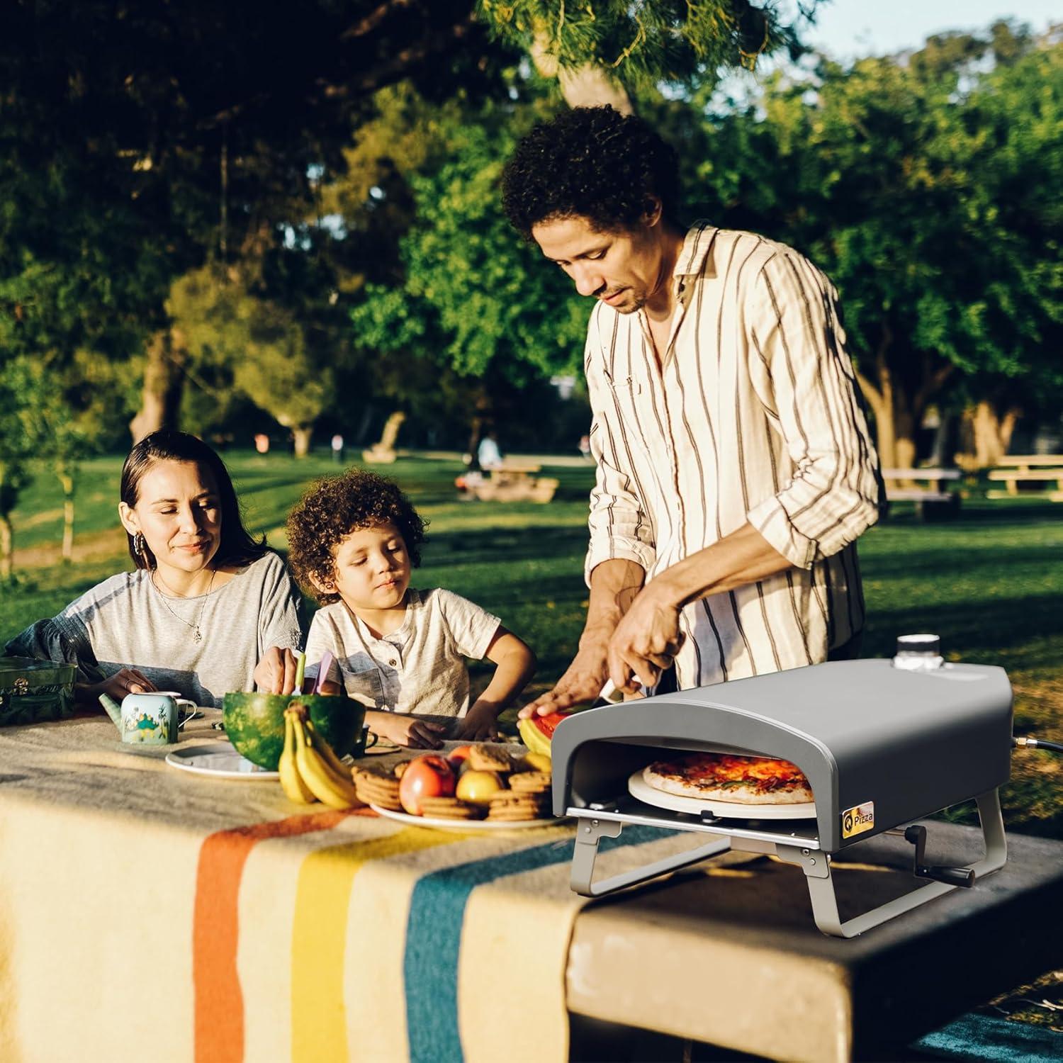 Horno de Pizza Portátil Q Pizza PS104 a Gas con Piedra 33cm