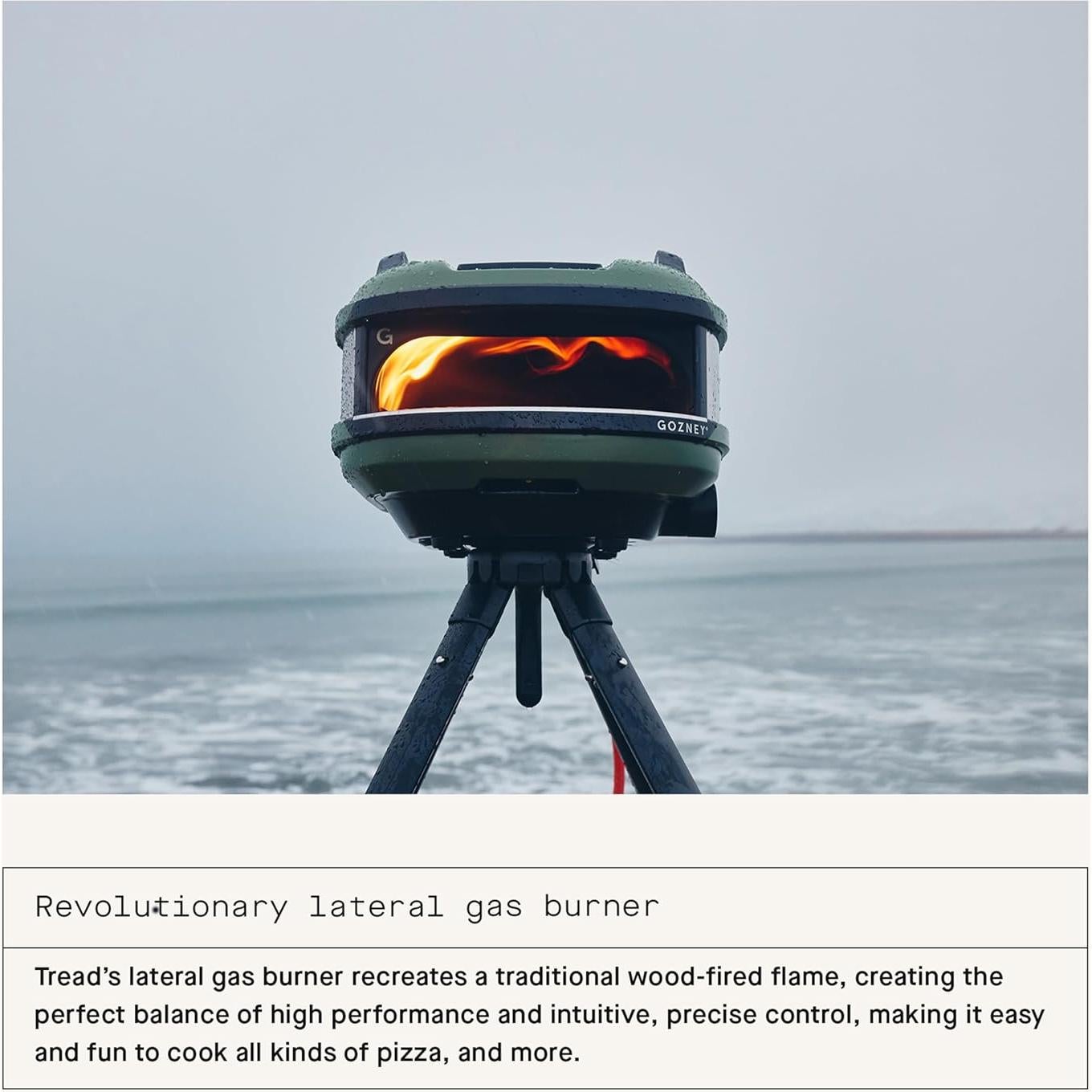 Horno de Pizza Portátil Gozney Tread Gas Propano 30 cm Oliva