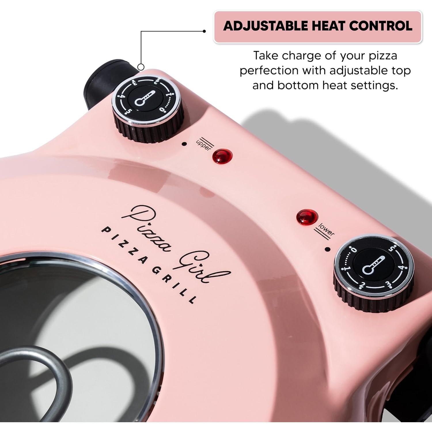 Horno Eléctrico para Pizza PIZZA GIRL 12" Rosa Retro