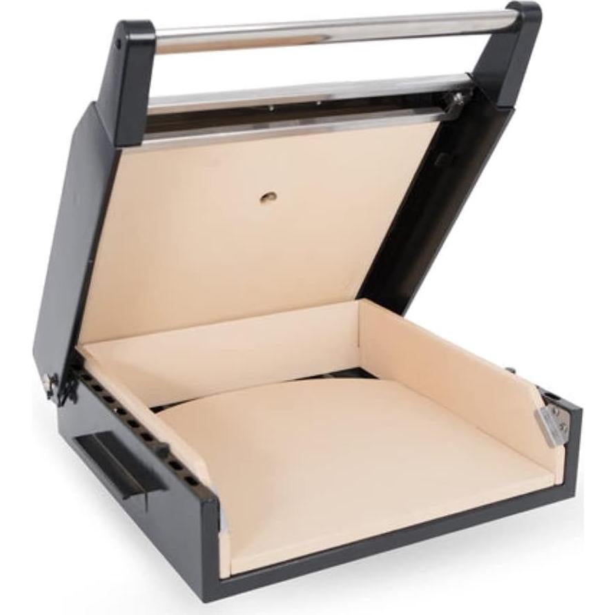 Horno de Pizza Portátil Megamaster 33x33 cm Cerámica Inoxidable